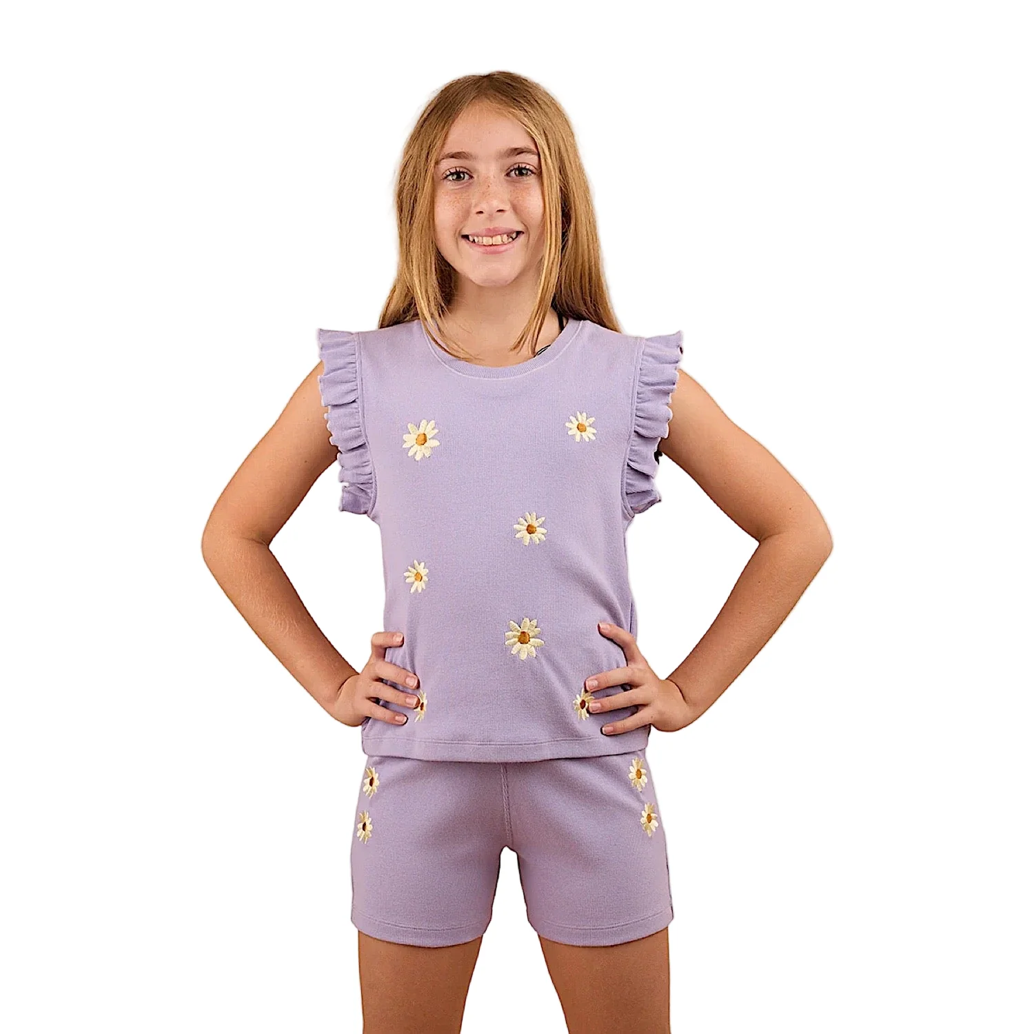 Ringers Western Kid's Lyla Rib Short - Violet