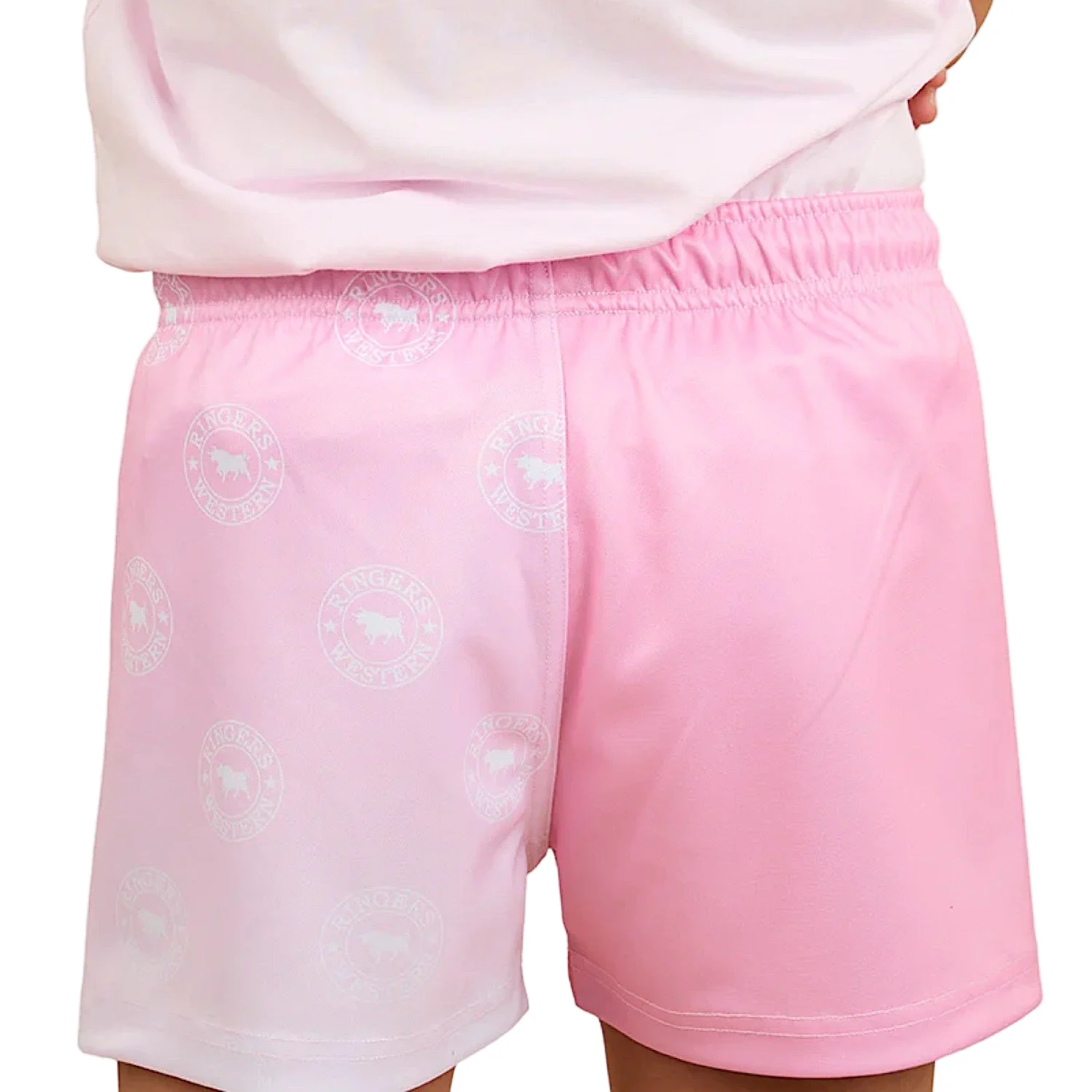 Ringers Western Kid's Signature Bull Footy Short - Pink - Image 2