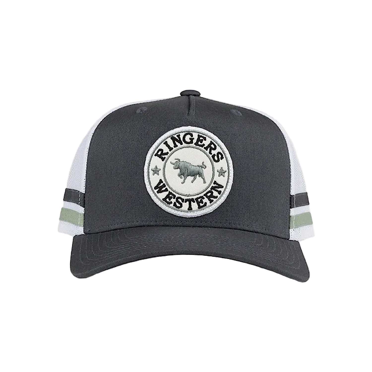 Ringers Western McCoy Trucker Cap - Charcoal/Leaf - Image 2