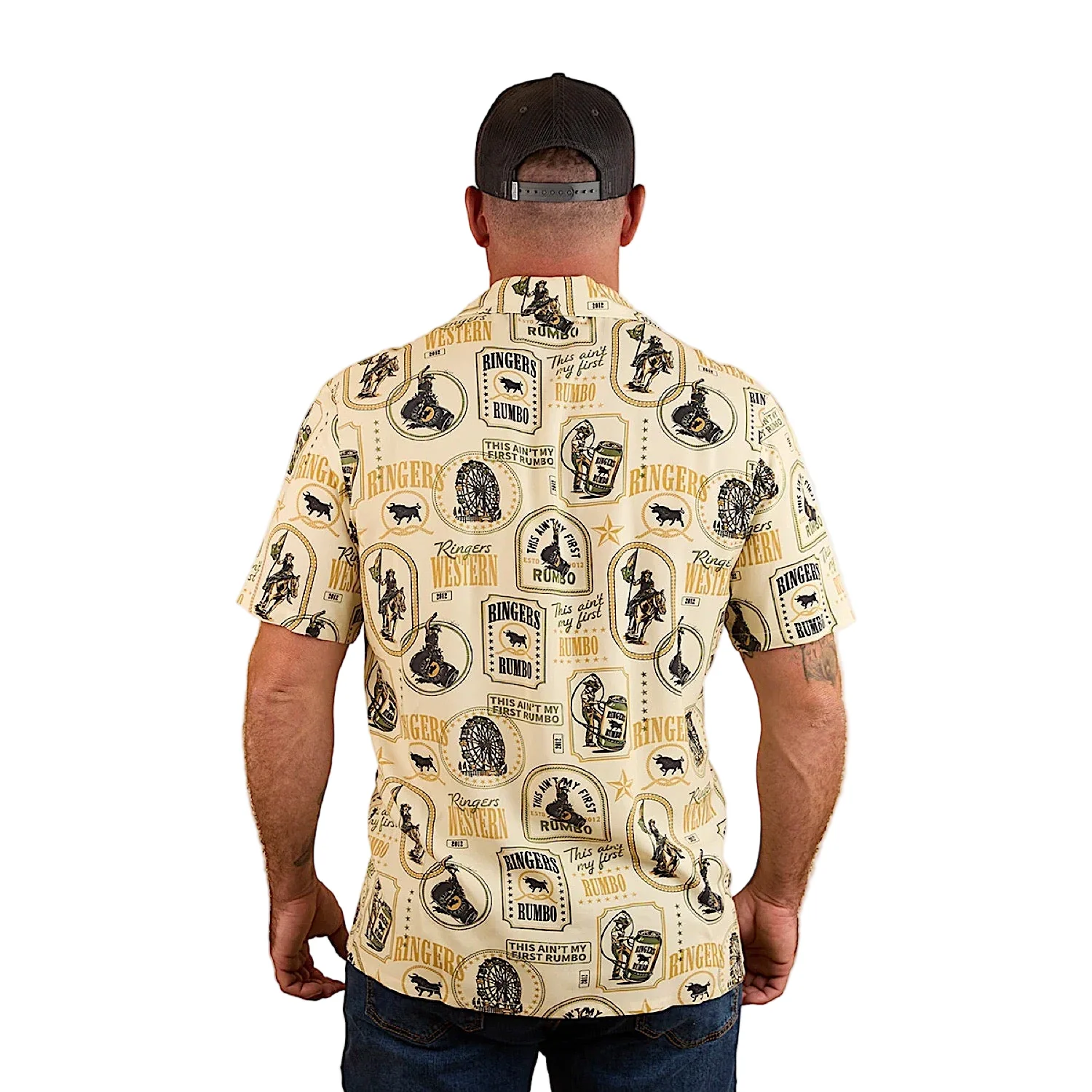 Ringers Western Men's Aint My First Rumbo Pub Shirt - Off White - Image 2