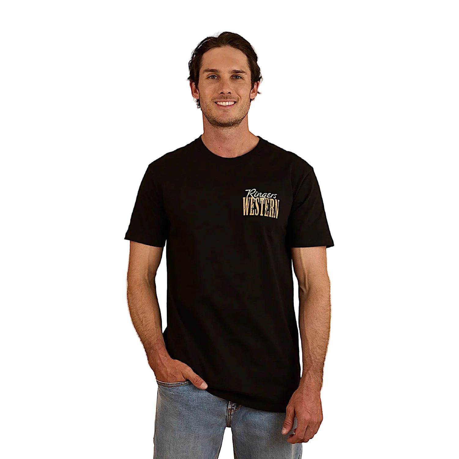 Ringers Western Men's Aint My First Rumbo Stock Fit T-Shirt - Black