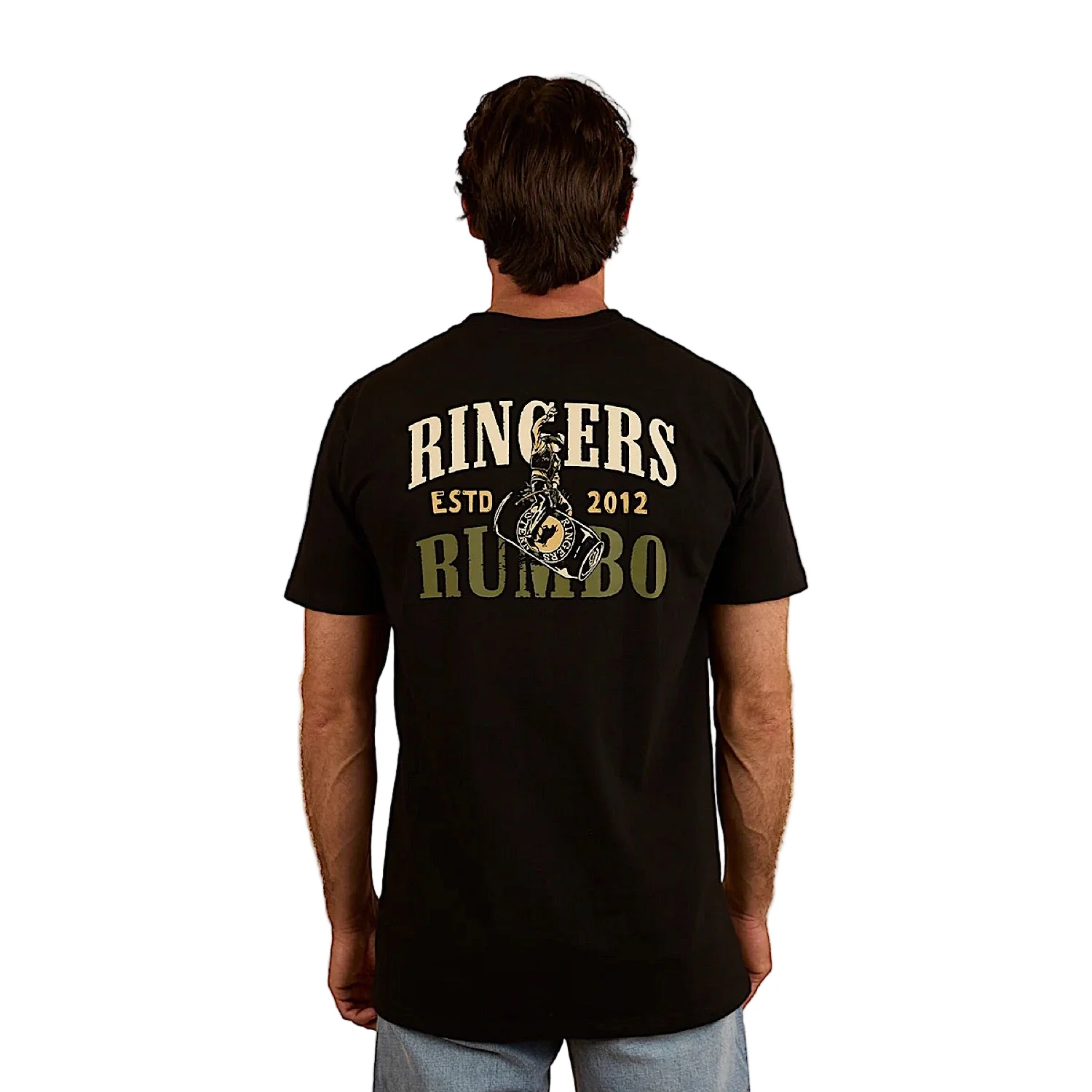 Ringers Western Men's Aint My First Rumbo Stock Fit T-Shirt - Black - Image 2