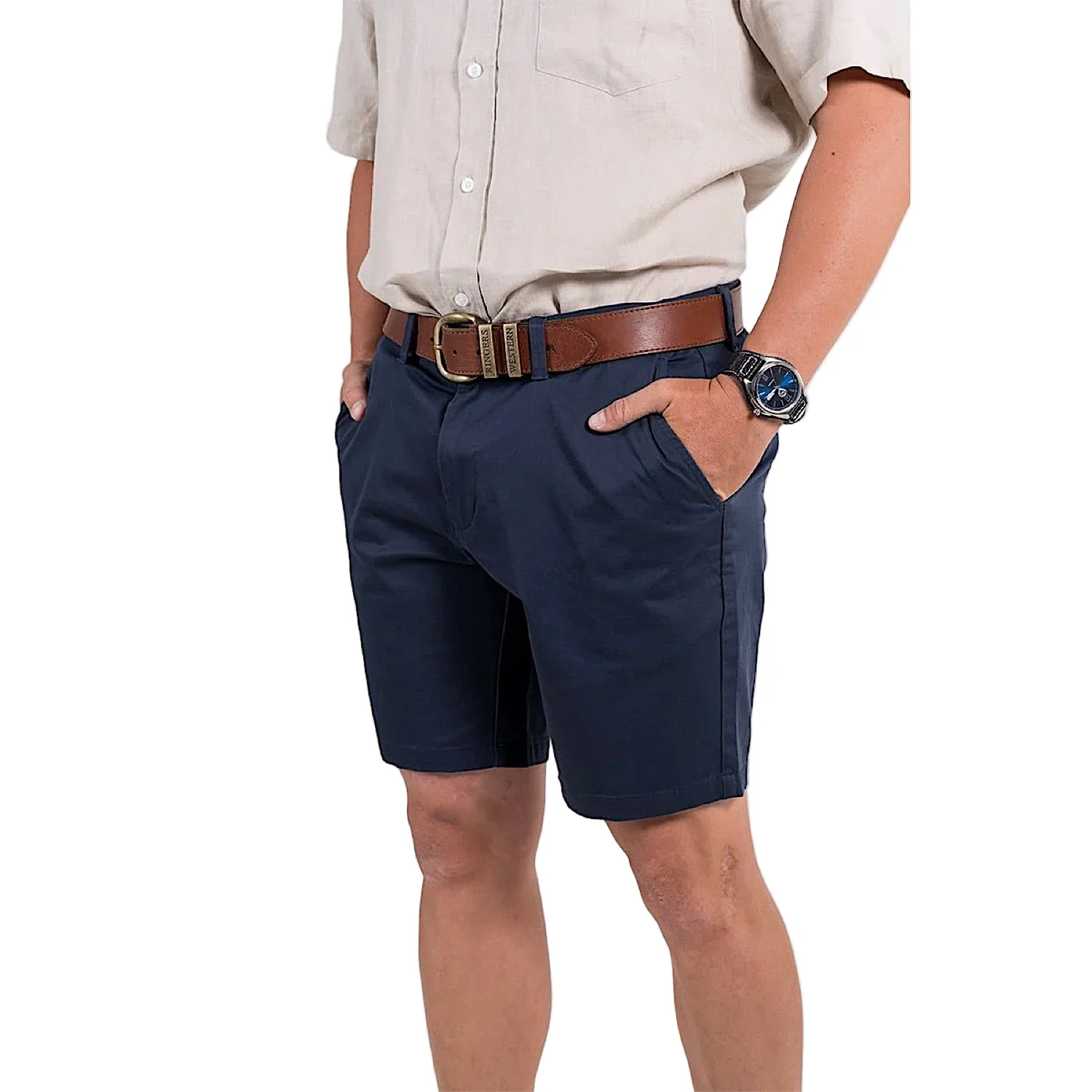 Ringers Western Men's Bingara Chino Shorts - Dark Navy