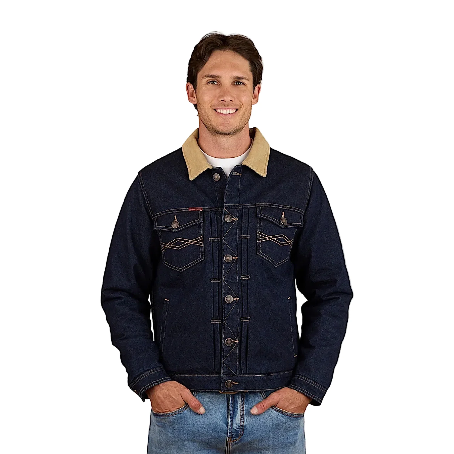 Ringers Western Men's Devonport Denim Trucker Jacket - Raw Denim - Image 4