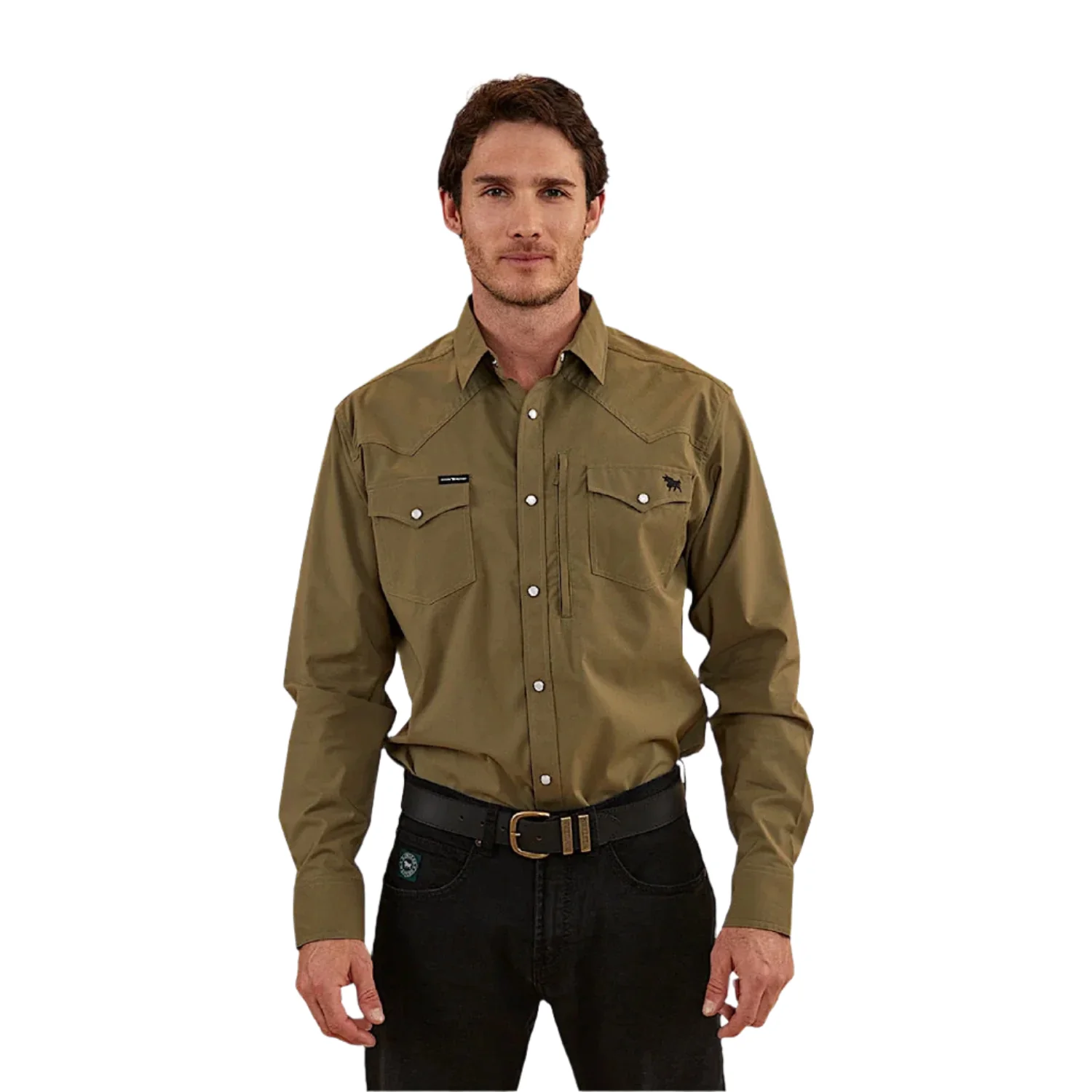 Ringers Western Men's Dillinger Western Shirt - Military Green
