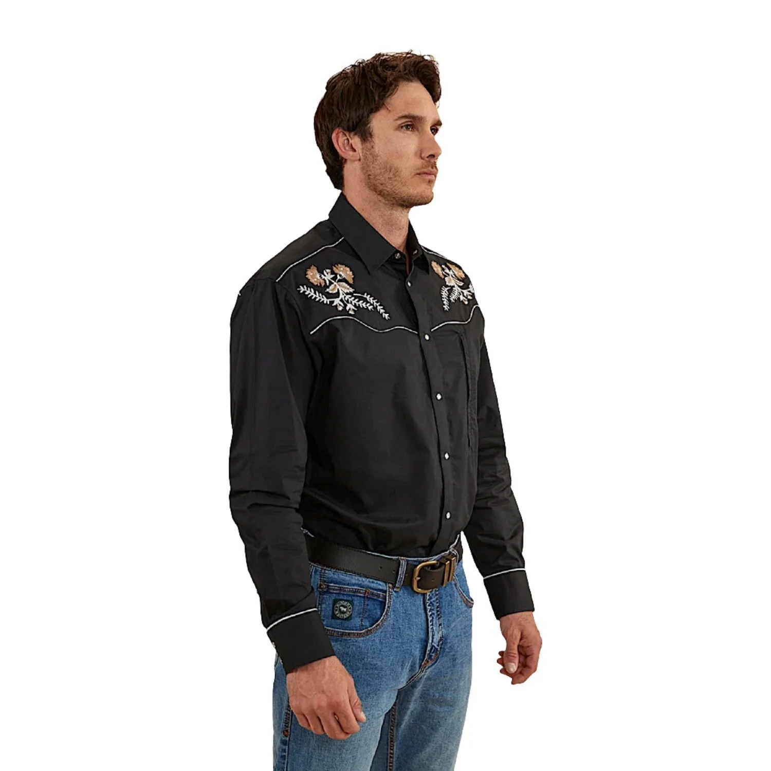 Ringers Western Men's Neilsen Western Dress Shirt - Black - Image 6