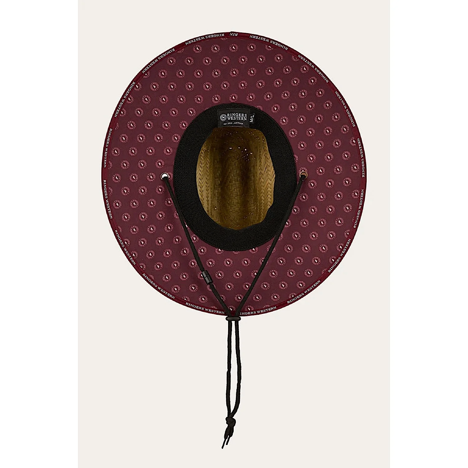 Ringers Western Paddy Straw Hat - Burgundy - Image 2