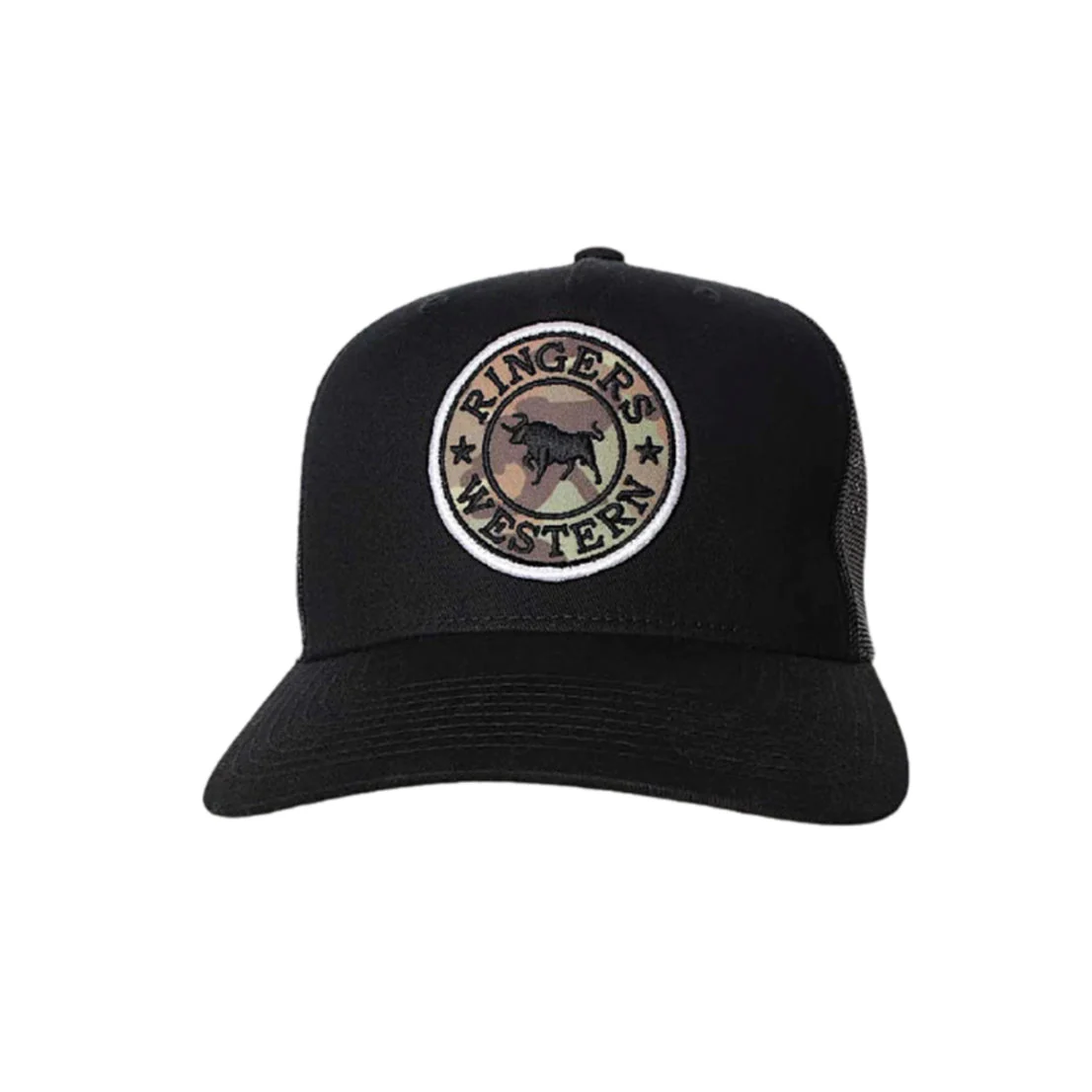 Ringers Western Signature Bull Trucker Cap - Black / Camo - Image 2