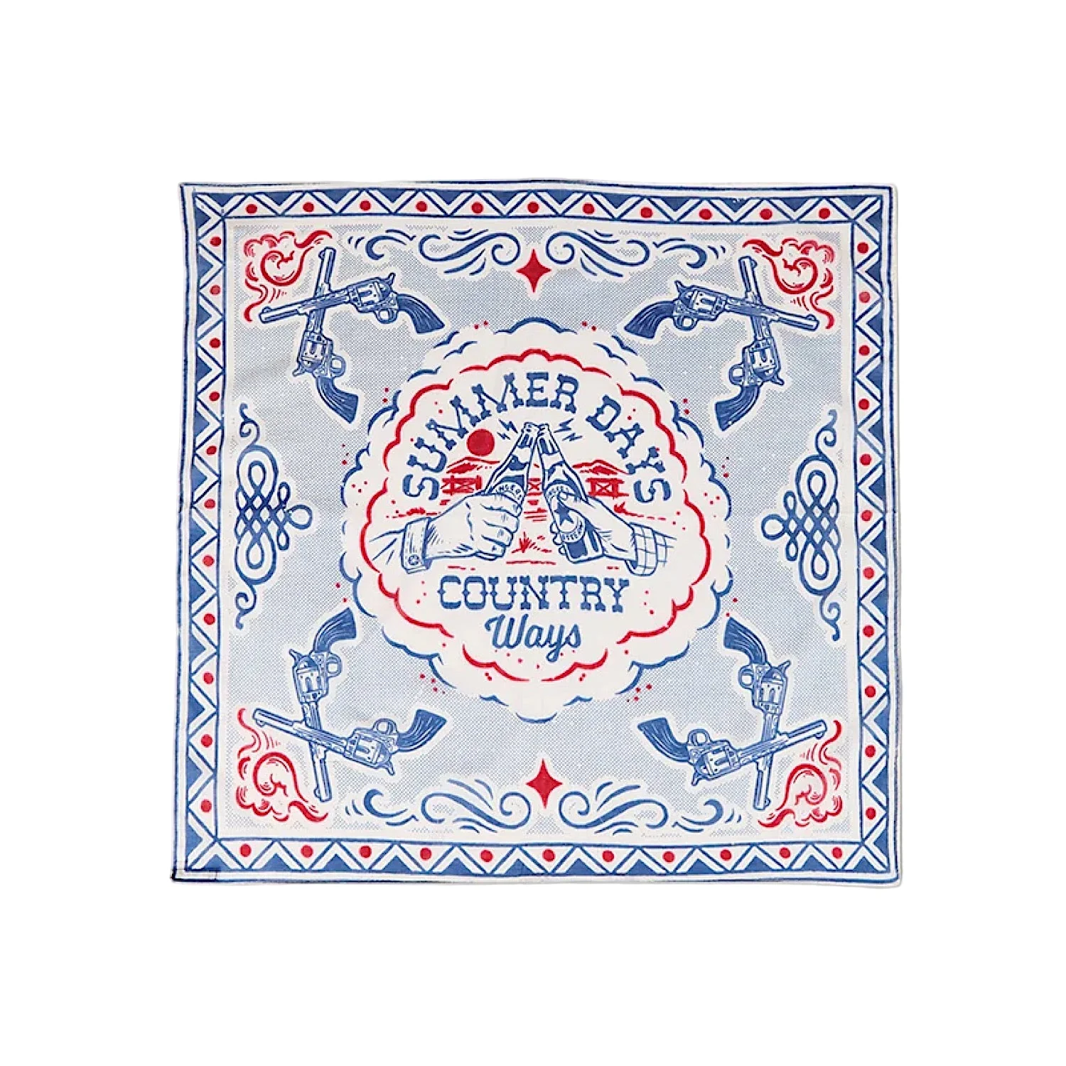 Ringers Western Summer Days Bandana Scarf - White