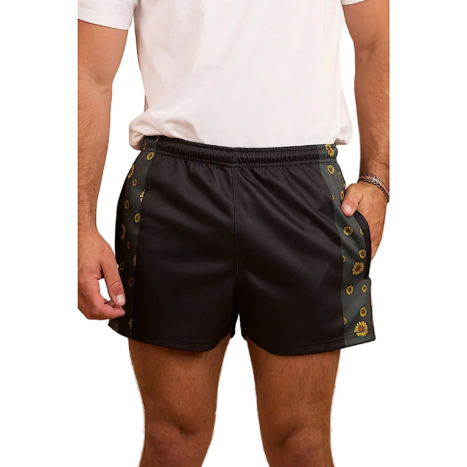 Ringers Western Sunflowers Footy Short - Black/Multi