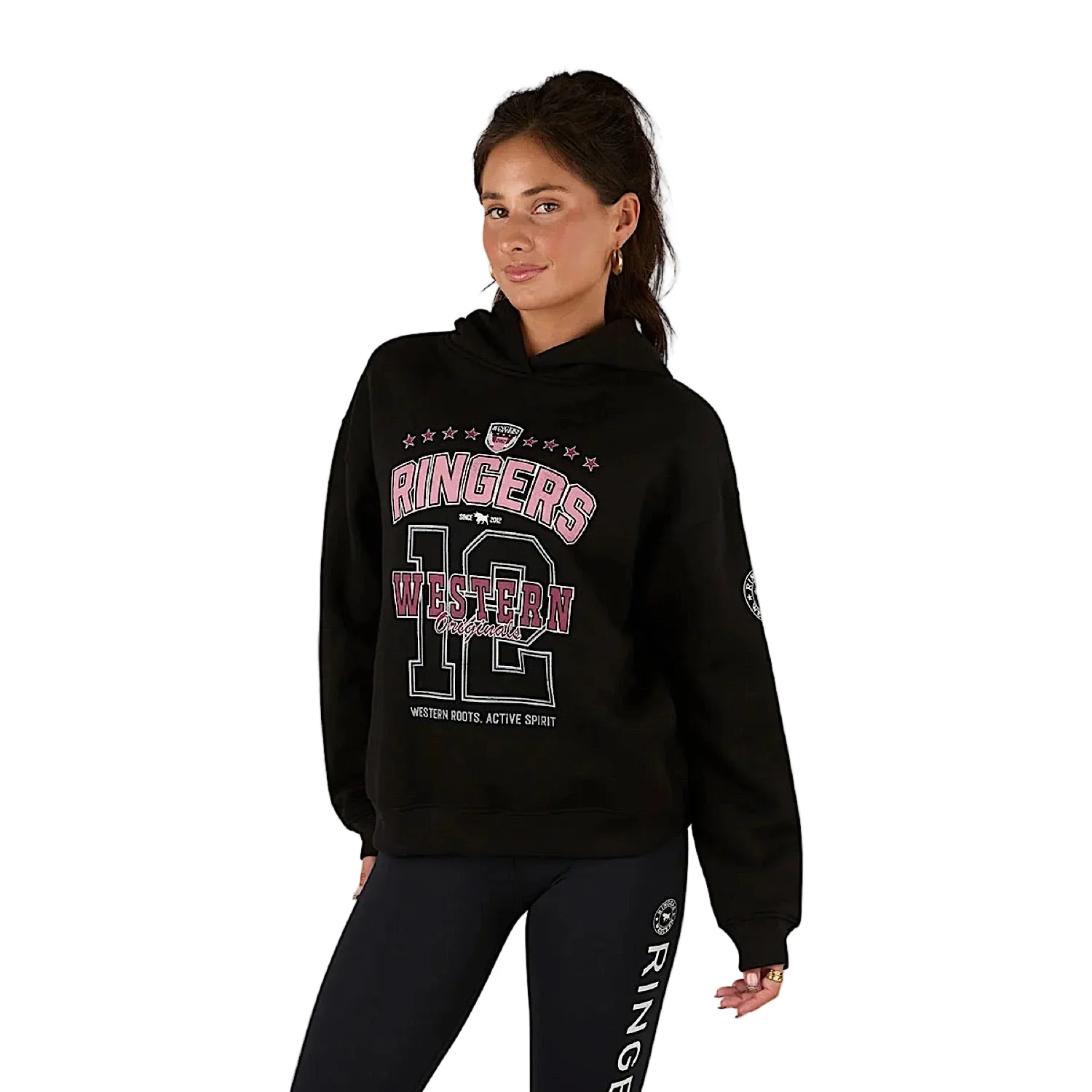 Ringers Western Women's Ace Oversized Hoodie - Black