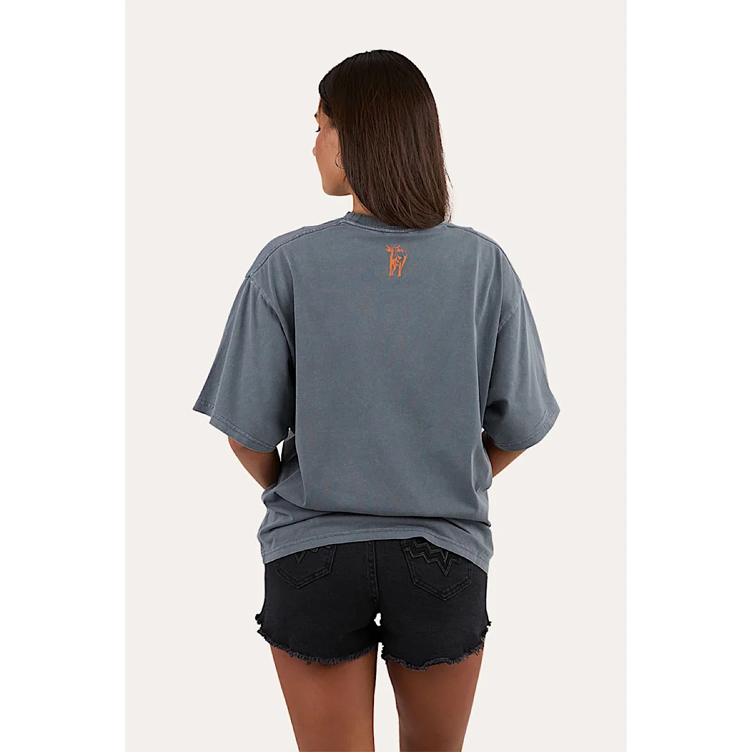 Ringers Western Women's Born In The West Oversized T-Shirt - Washed Black - Image 3