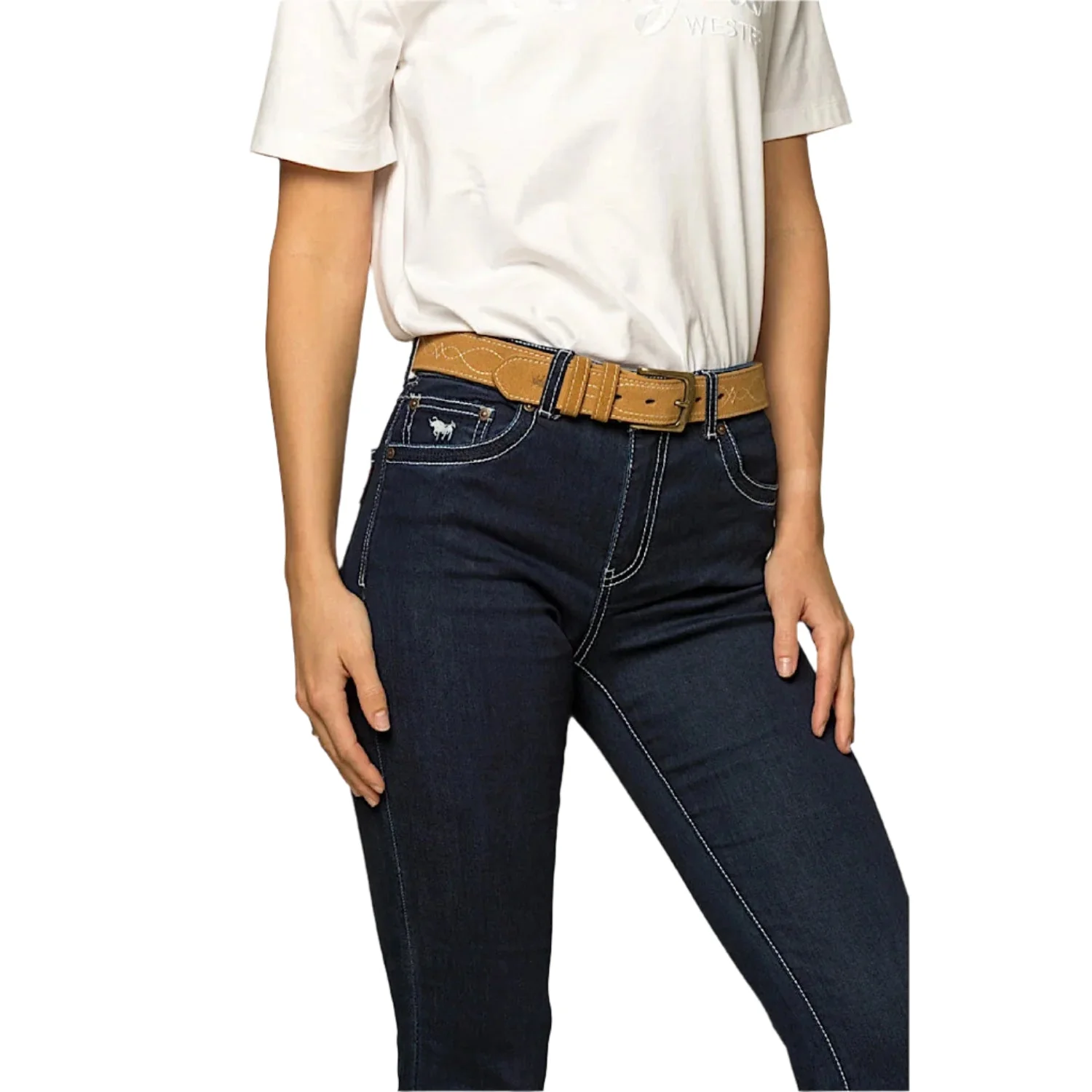 Ringers Western Women's Caroline Mid Rise Bootleg Jean - Indigo Blue - Image 3