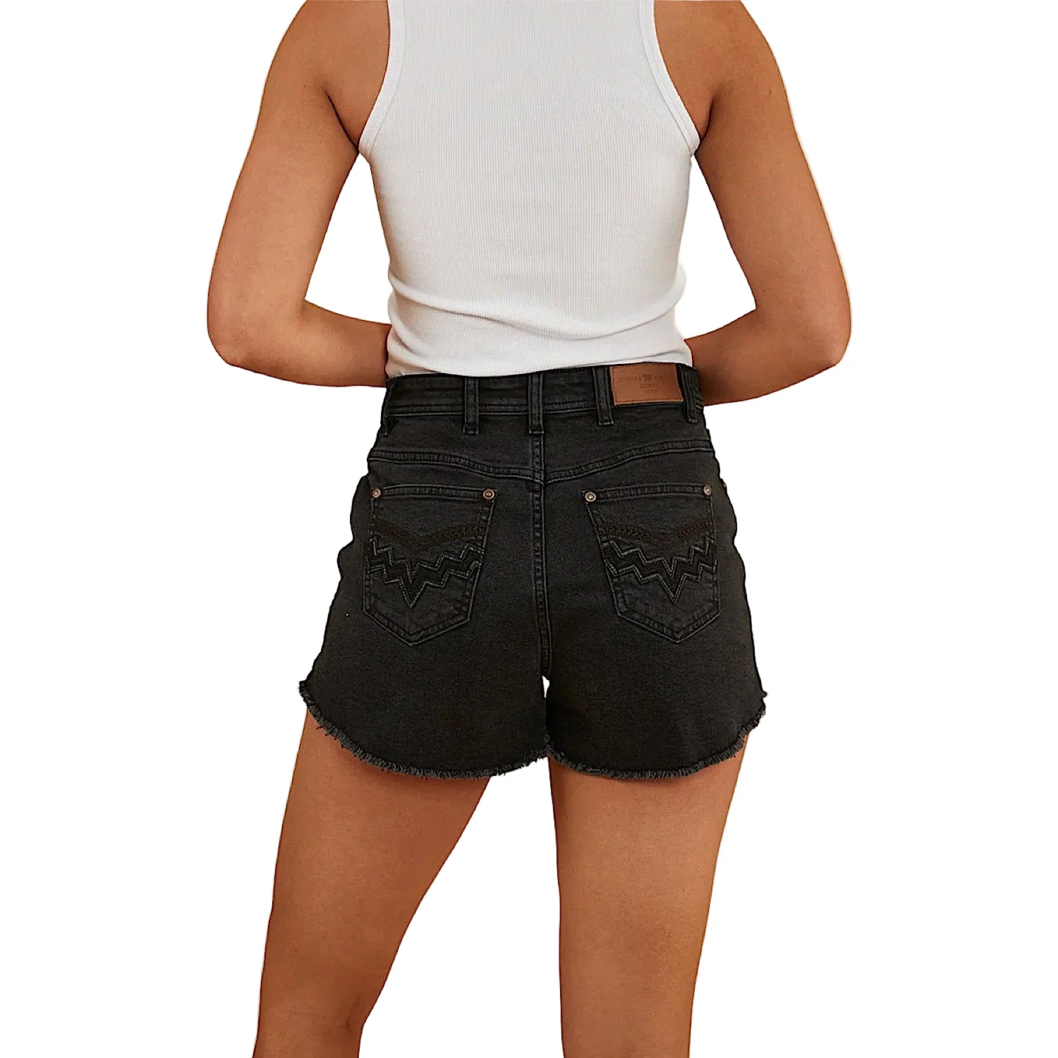 Ringers Western Women's Gracie Denim Short - Black - Image 3