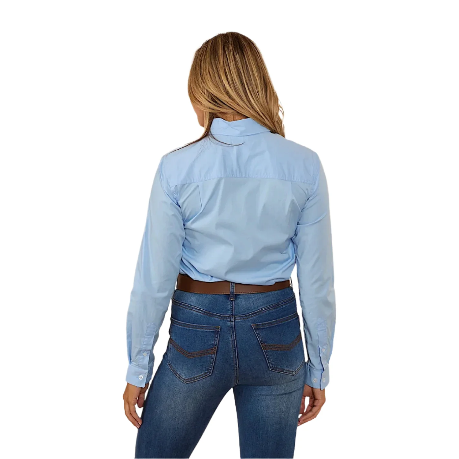 Ringers Western Women's Longreach Dress Shirt - Sky Blue - Image 2