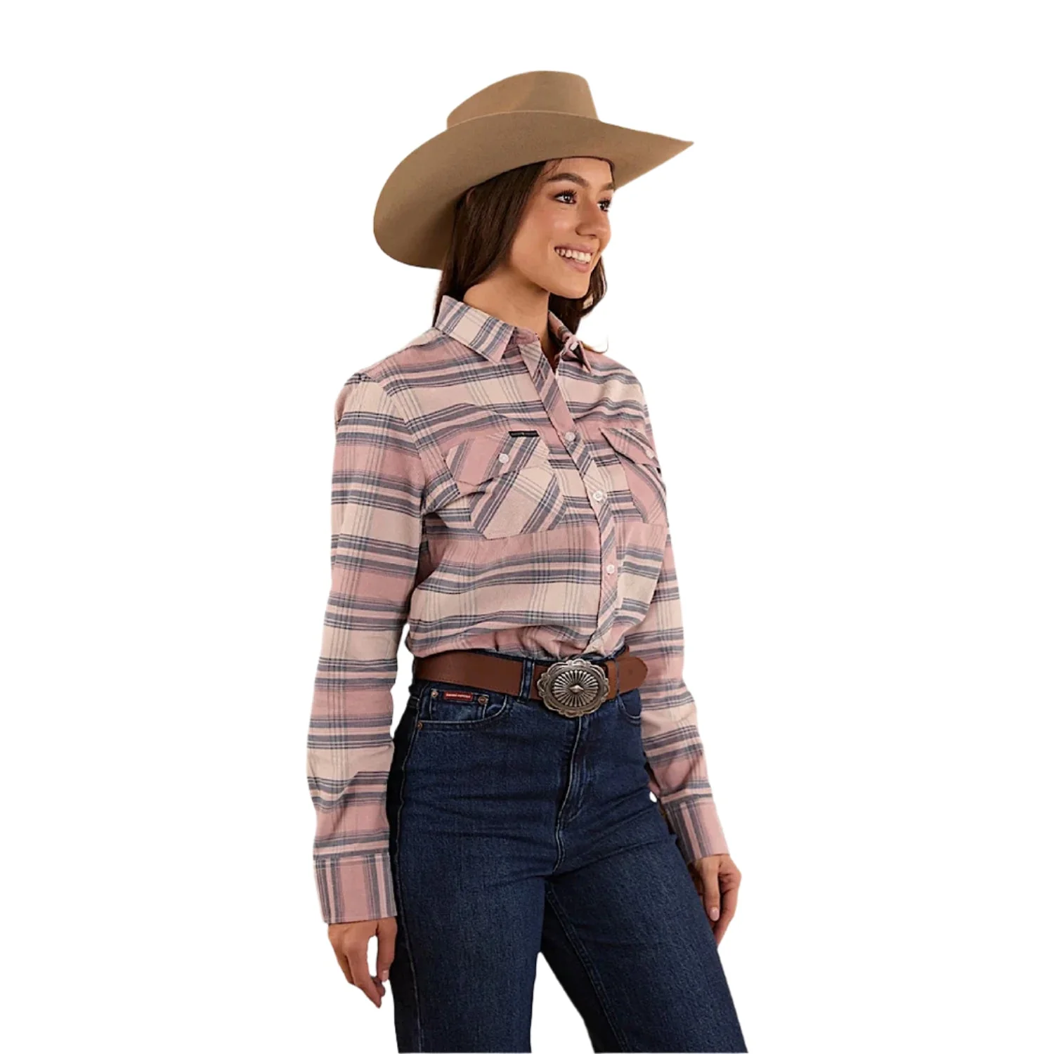 Ringers Western Women's Millicent Flannel - Rosey Pink - Image 3