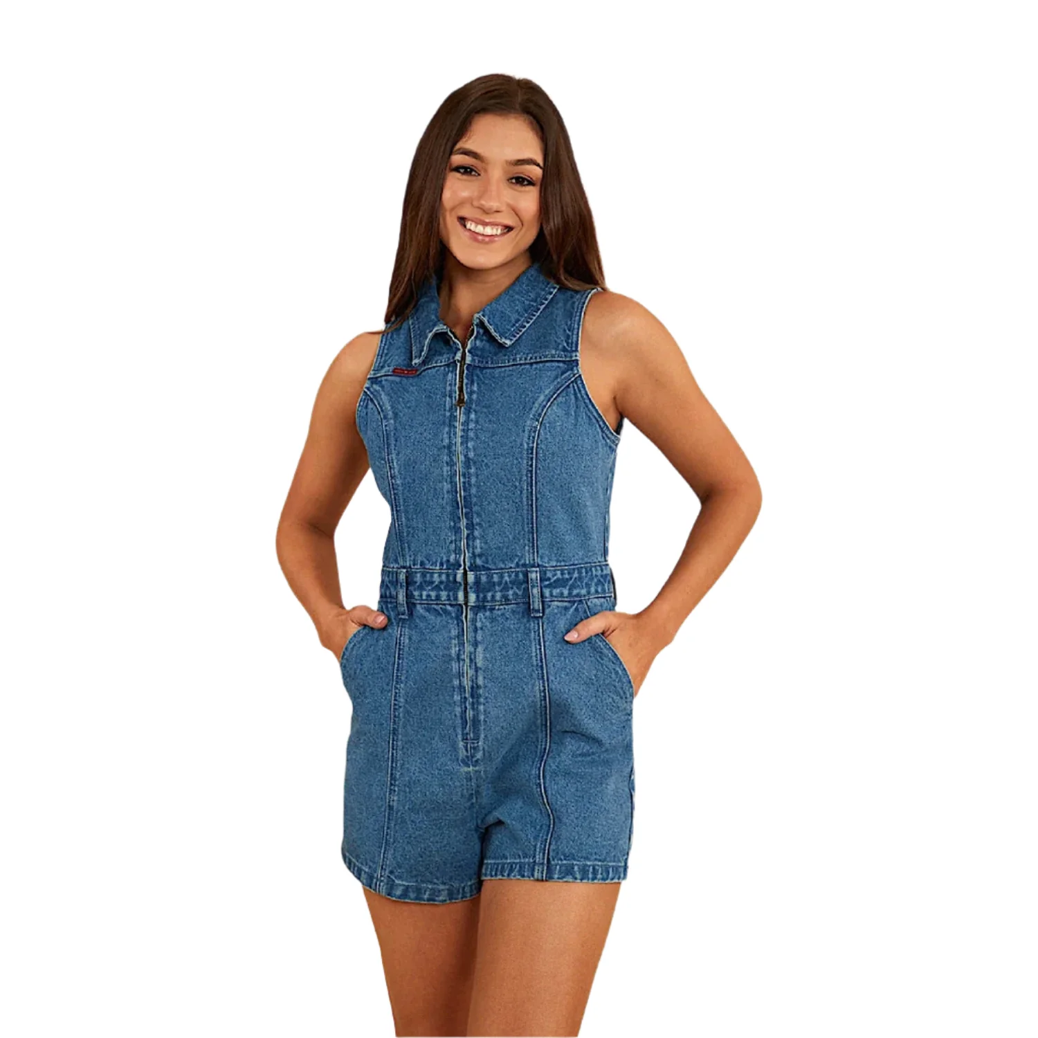Ringers Western Women's Mimi Playsuit - Mid Wash Blue