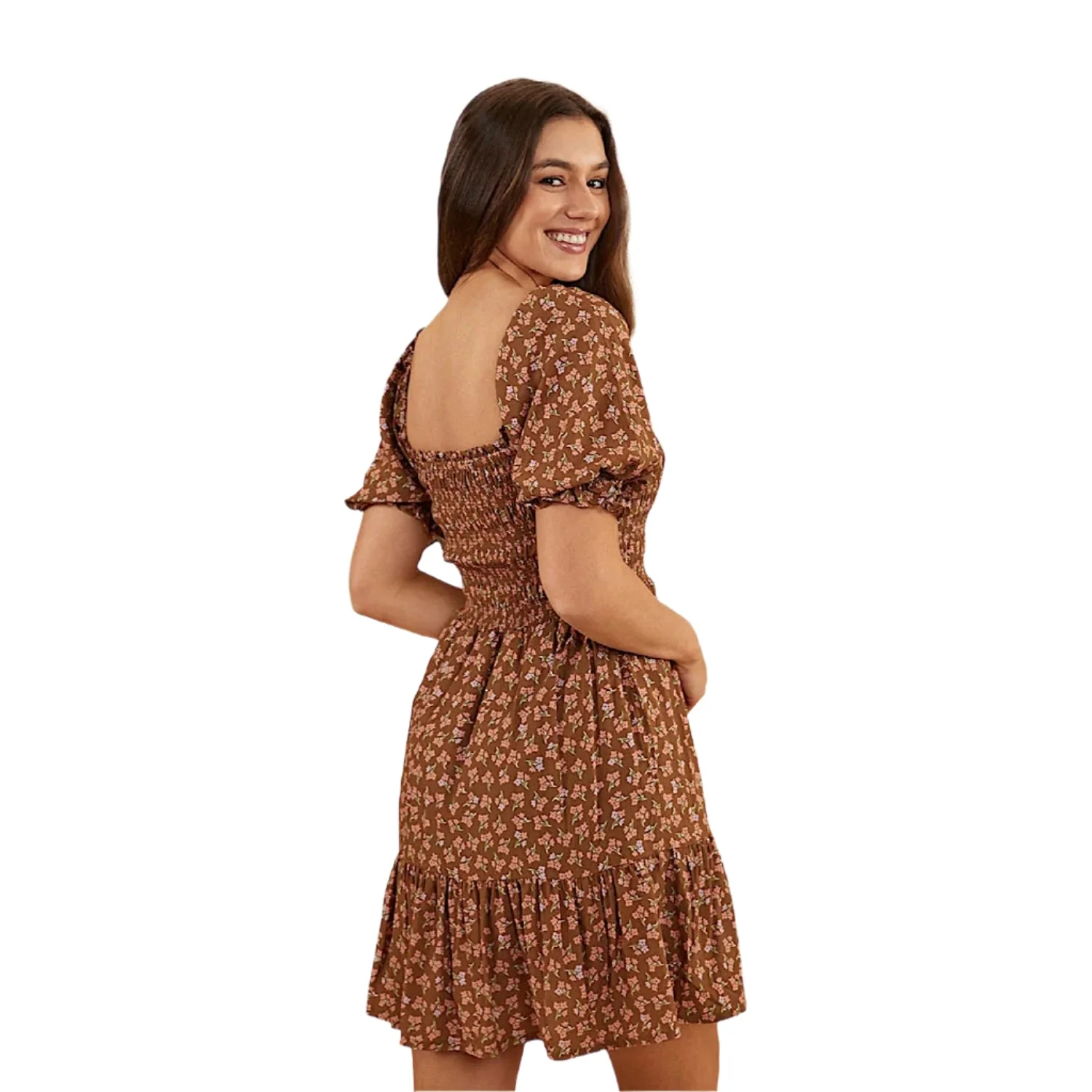 Ringers Western Women's Tahlia Shirred Mini Dress - Toffee - Image 2