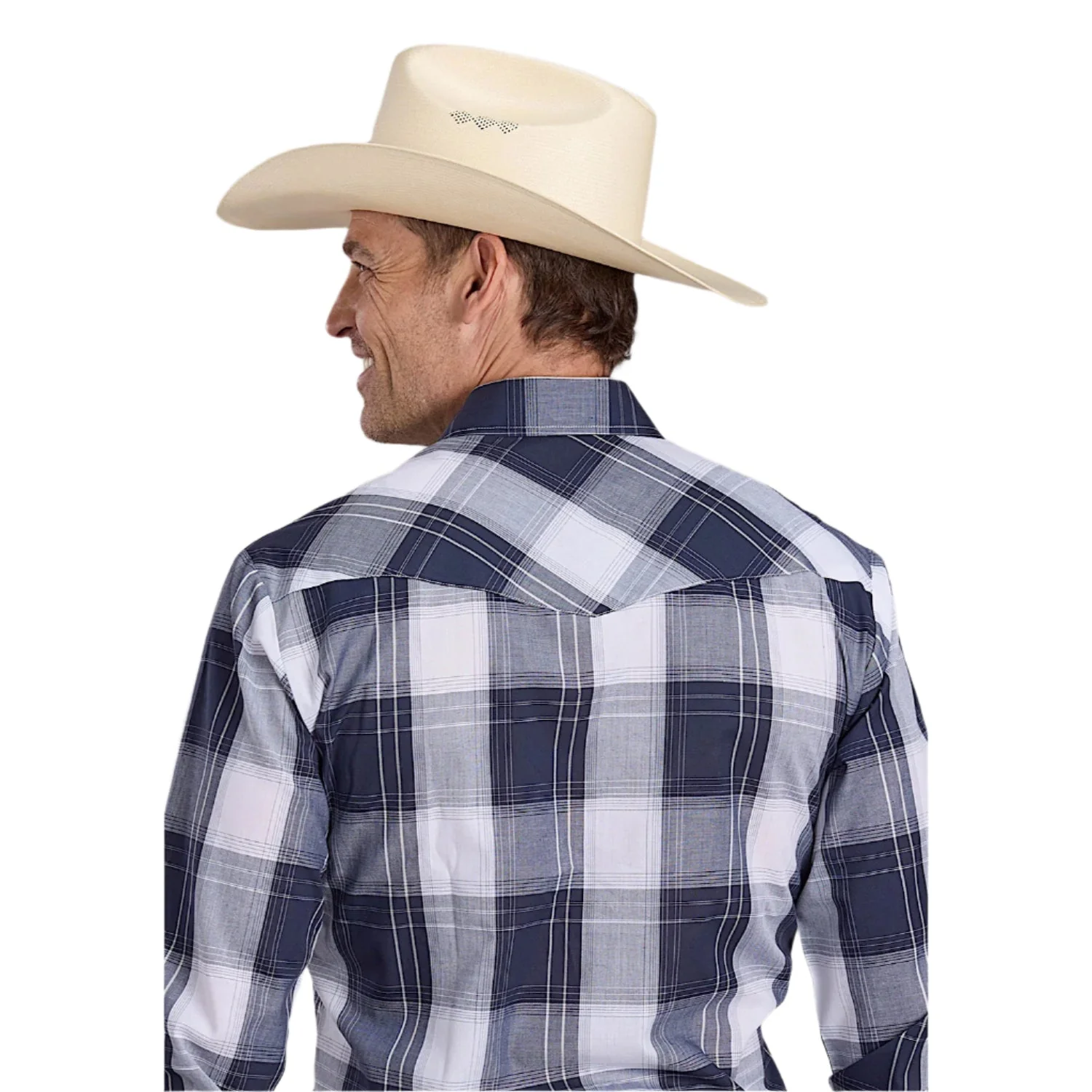 Roper Men's Karman Classic 55/45 Shirt - Plaid Blue - Image 2