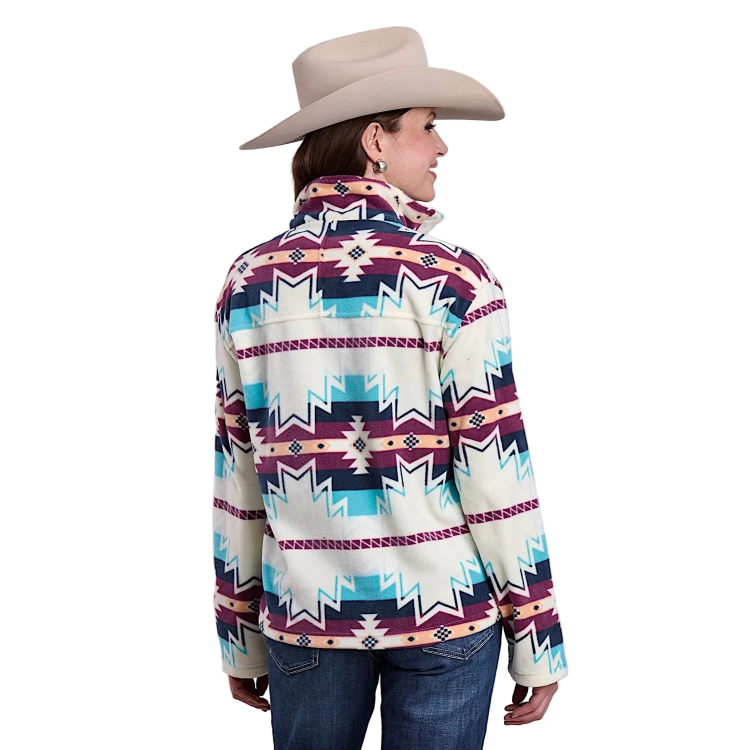 Roper Women's Fleece Pullover - Multi Aztec Print - Image 2
