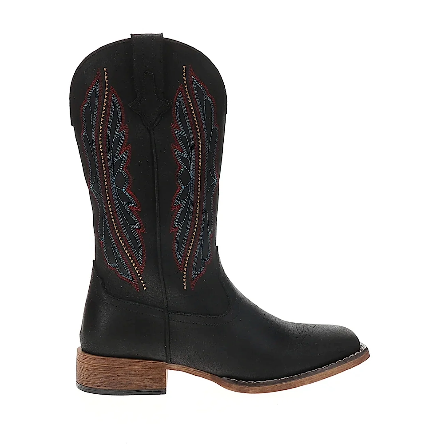 Roper Women's Loretta Embroidered Wide Square Toe Western Boot - Black - Image 5
