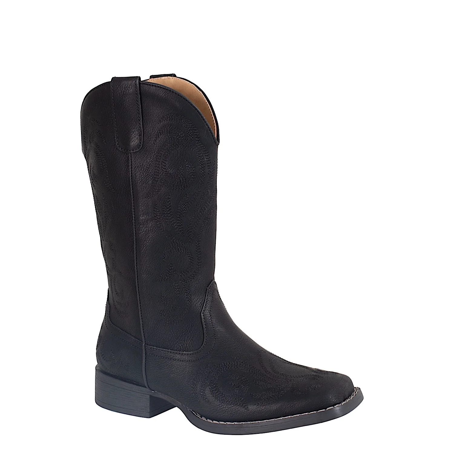 Roper Women's Riley Square Toe Western Boot - Black