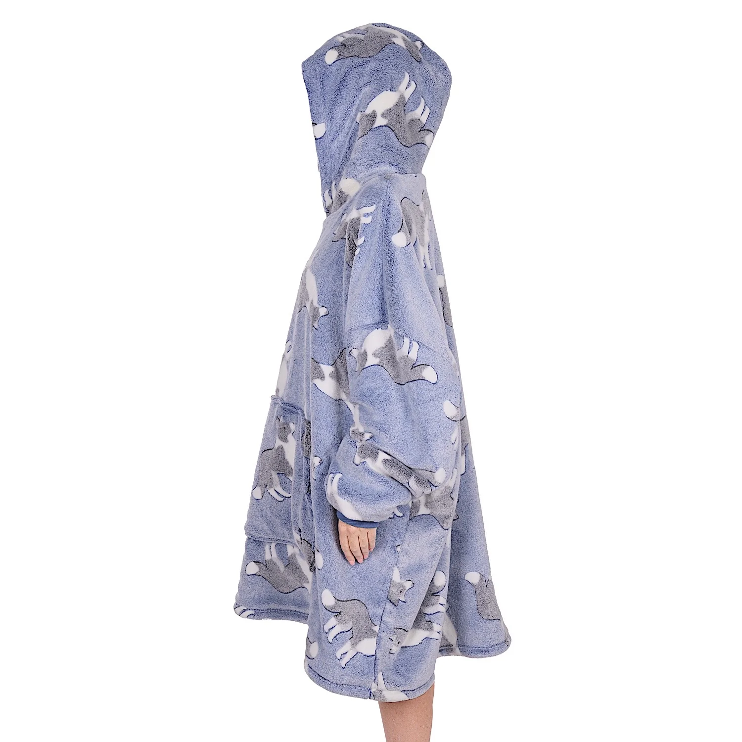 Thomas Cook Adult's Snuggle Hoodie Dog Print - Blue - Image 2
