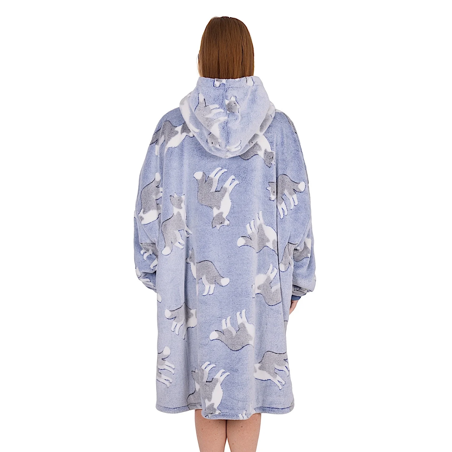 Thomas Cook Adult's Snuggle Hoodie Dog Print - Blue - Image 3