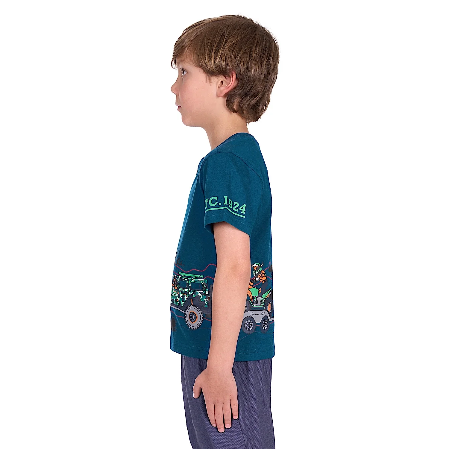 Thomas Cook Boy's Lucas Henley Tee - Blue Ocean - Image 2