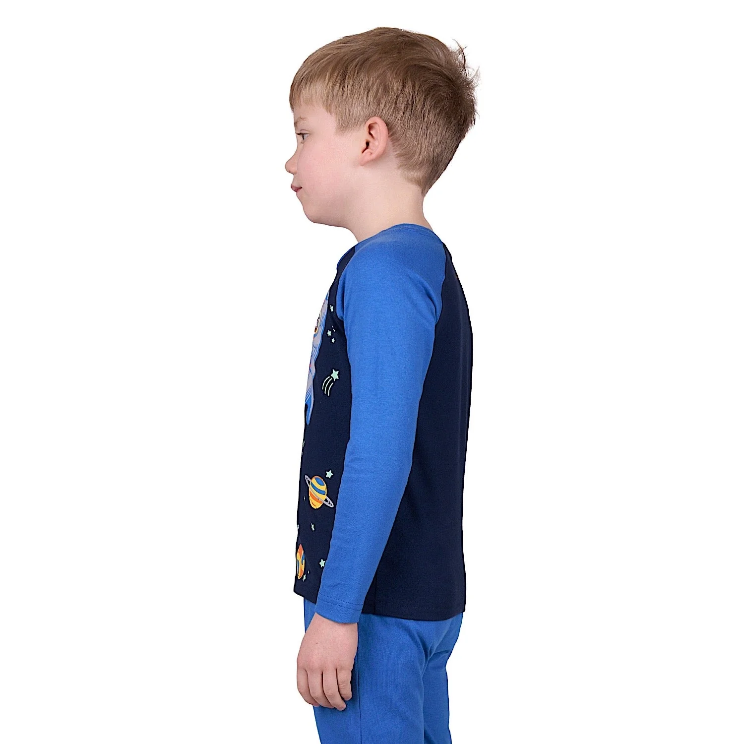 Thomas Cook Boy's Sky Rocket Glow In the Dark Pyjamas - Navy/Denim - Image 4