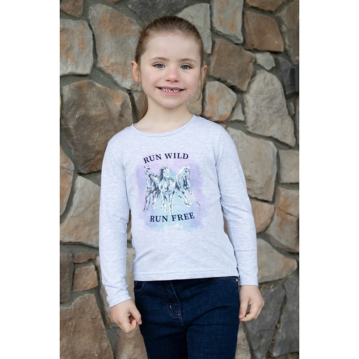 Thomas Cook Girls Tilly Long Sleeve Tee White Marle - Image 4