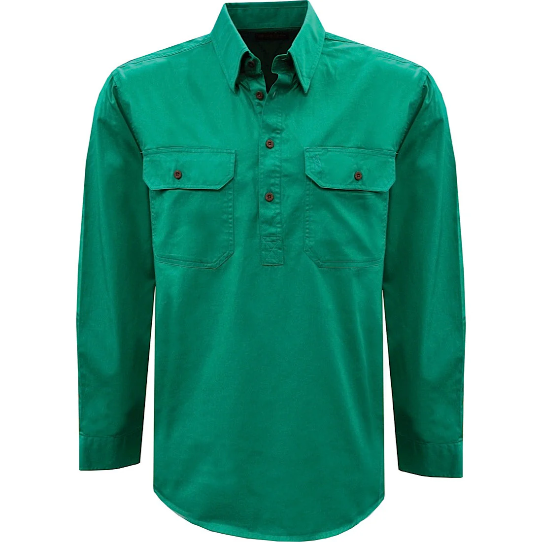 Thomas Cook Heavy Drill 1/2 Plkt L/S 2 Pocket Shirt Bright Green