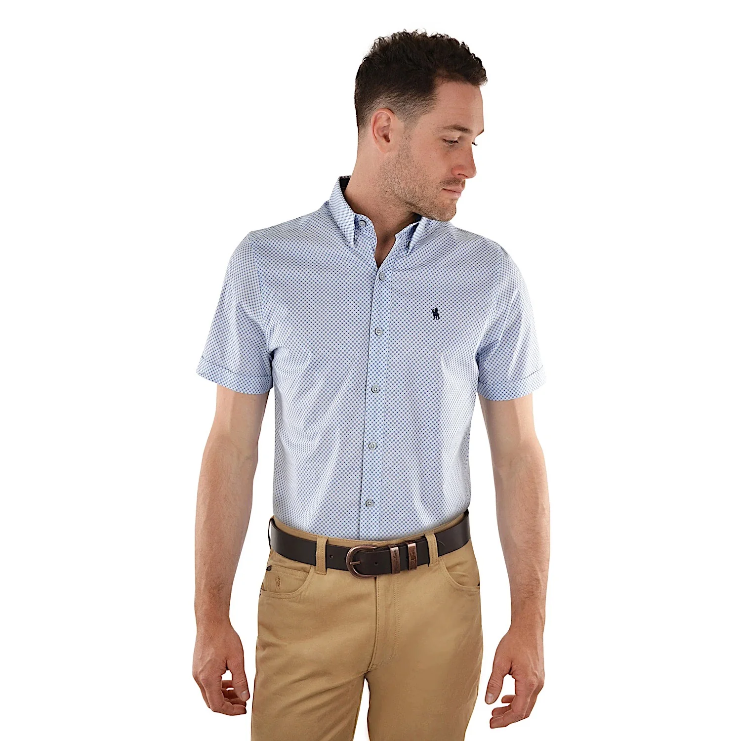 Thomas Cook Mens ADDISON TAILORED S/S Shirt ROYAL/WHITE