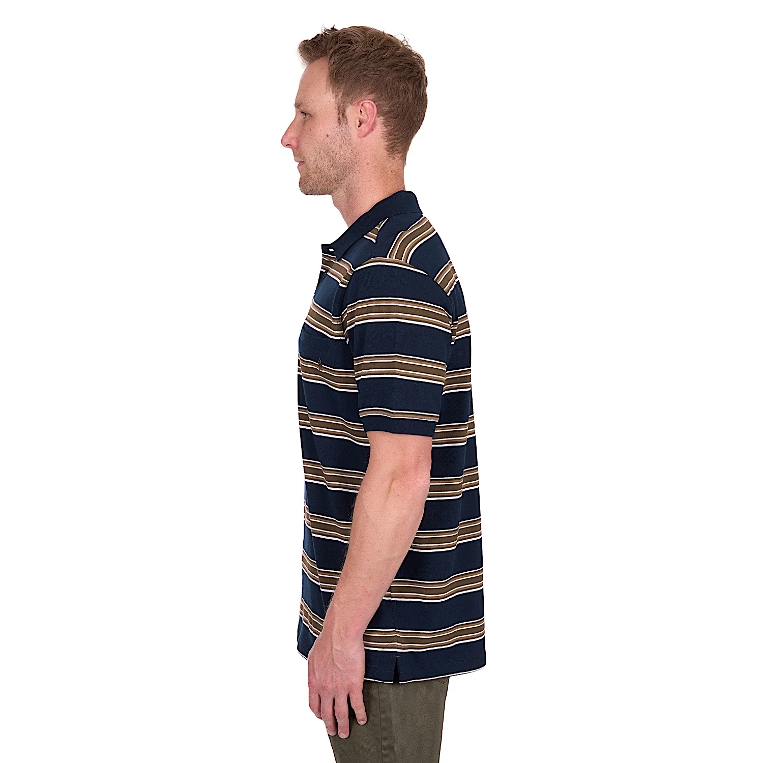 Thomas Cook Men's Anthony Polo - Navy/Dark Tan - Image 3