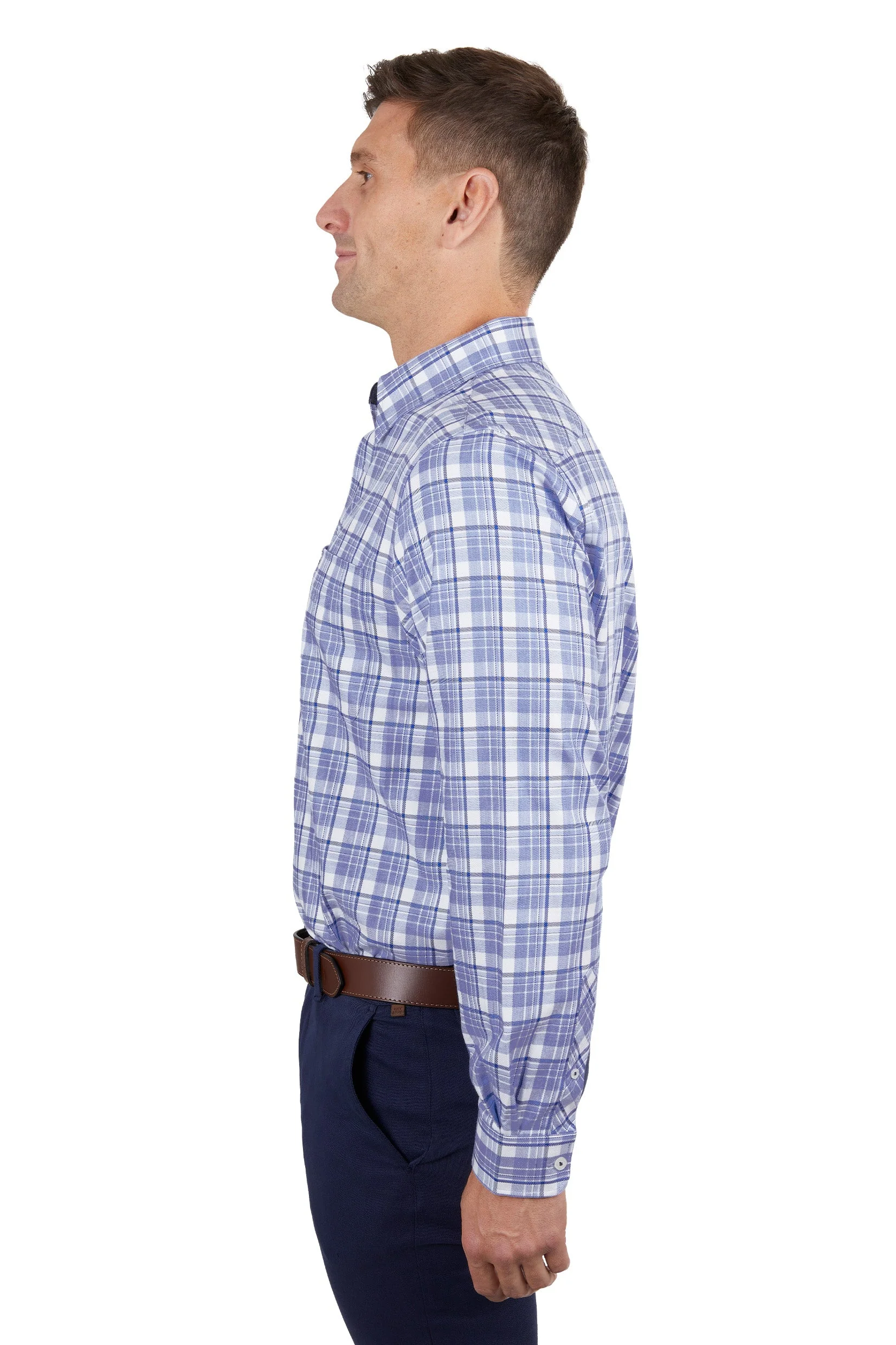 Thomas Cook Men's Boyd 1 Pocket Shirt Navy/Blue - Image 3