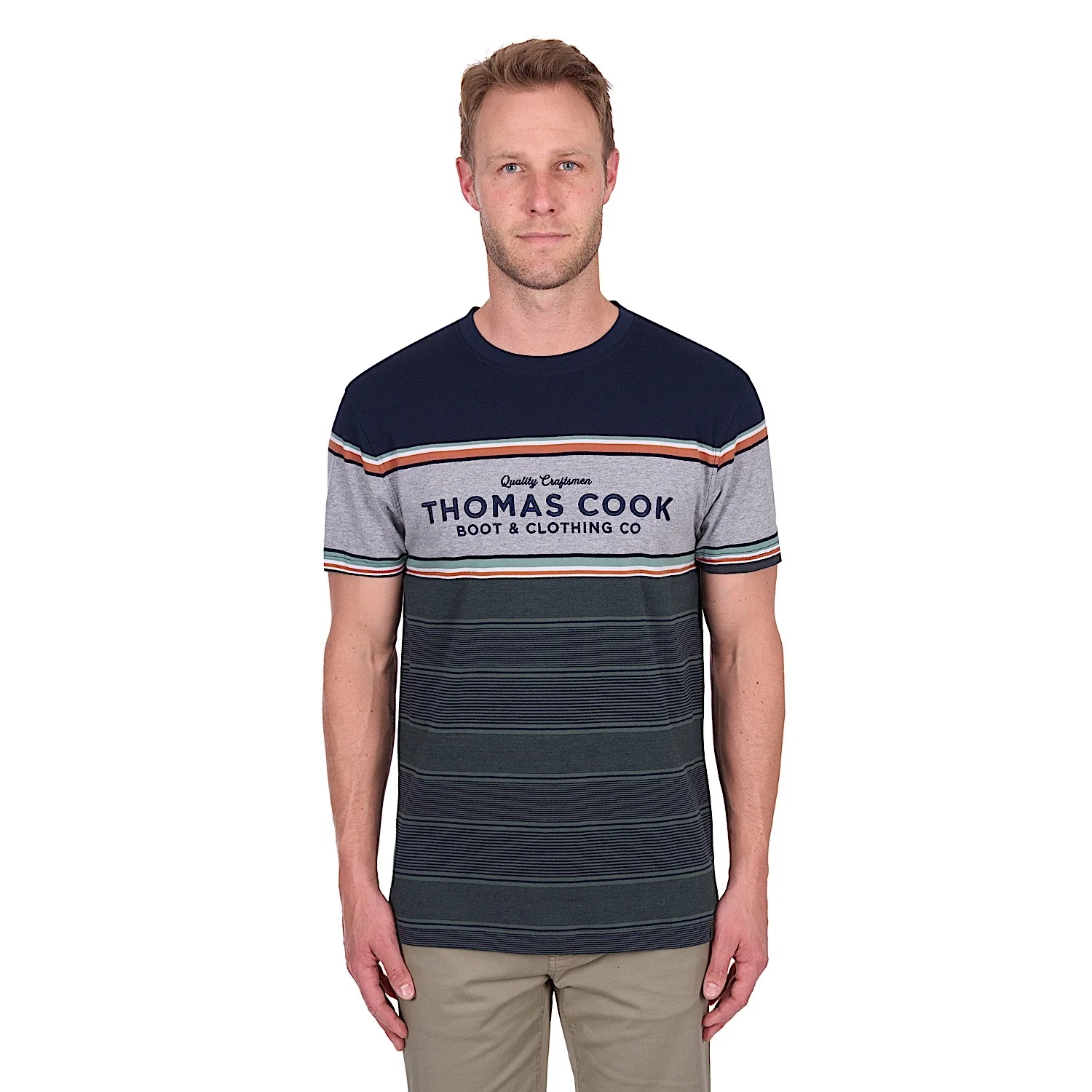 Thomas Cook Men's Dion Tee - Navy/Green - Image 2