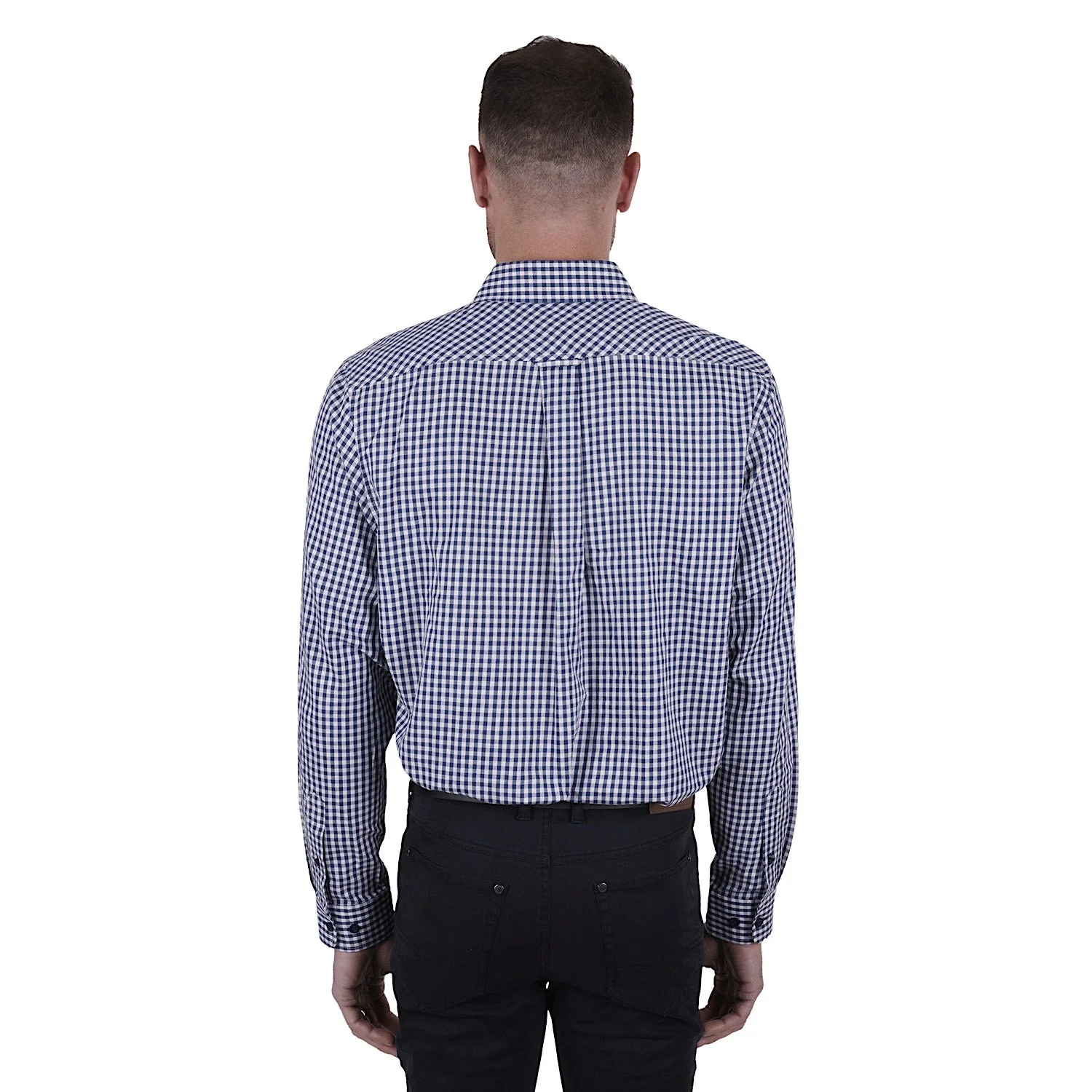 Thomas Cook Men's Gino Wool Blend Check 2-Pocket Shirt - Navy/White - Image 2