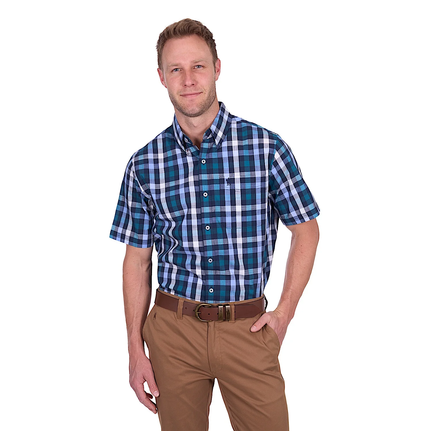 Thomas Cook Men's John Short Sleeve Shirt - Navy/Blue