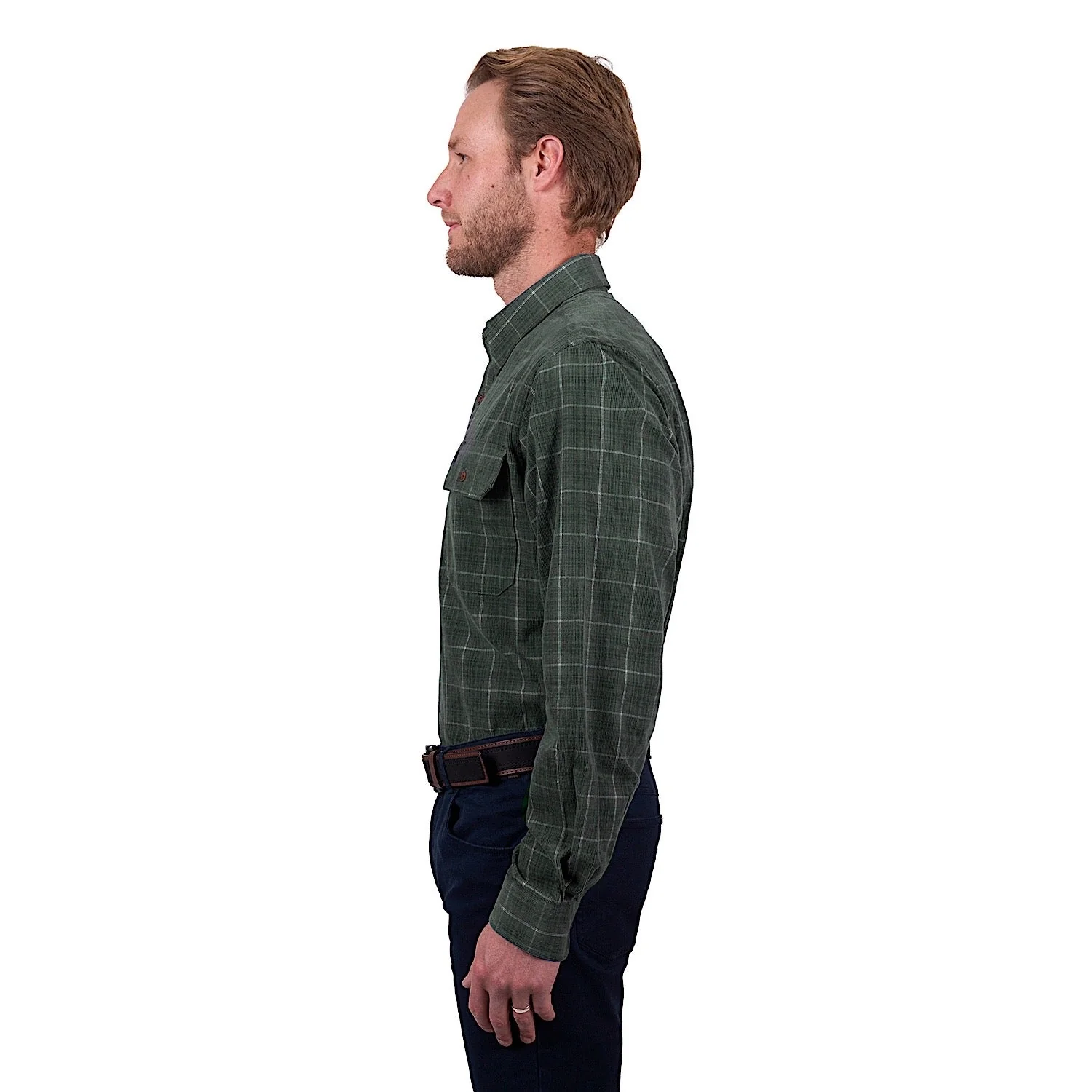 Thomas Cook Men's Leo Thermal Check Shirt - Green - Image 2