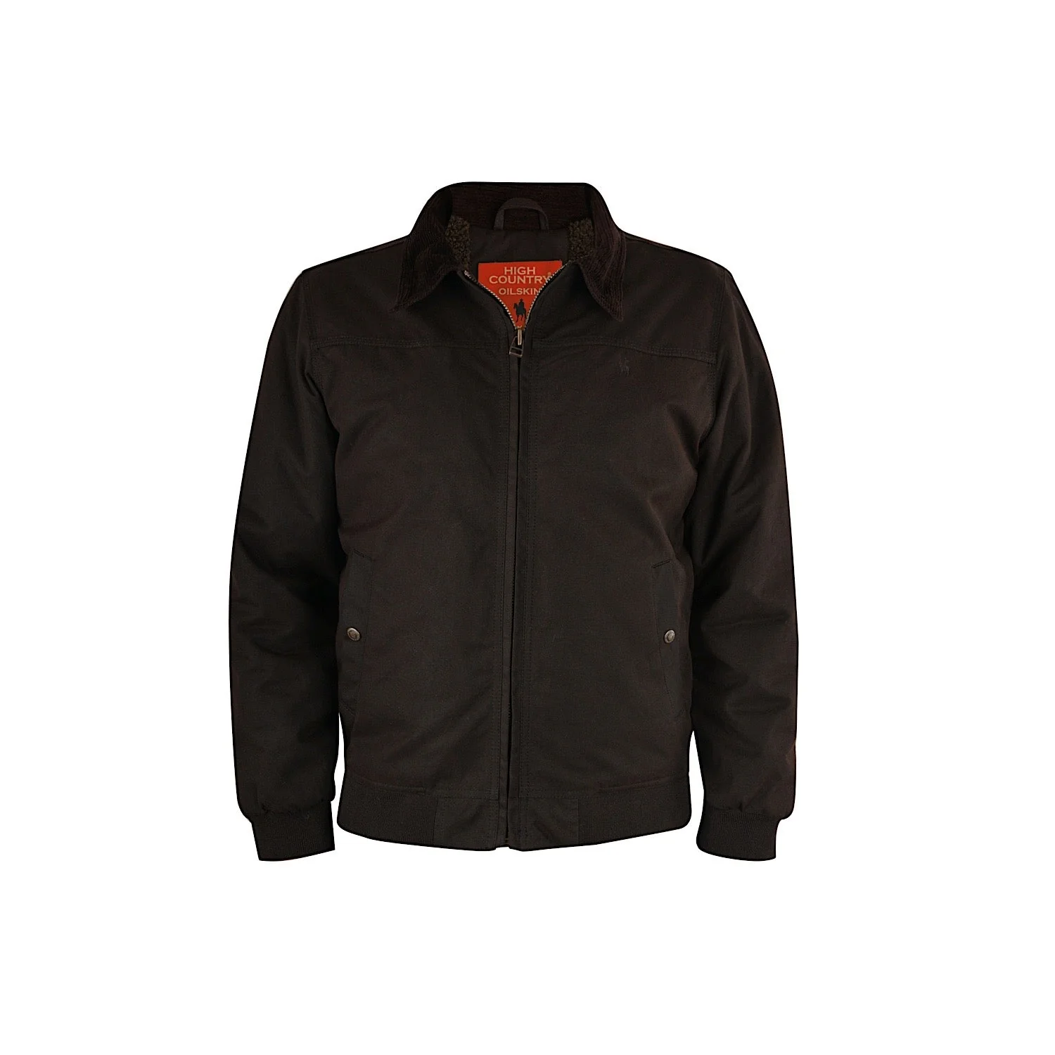 Thomas Cook Men's Oilskin Bomber Jacket - Rustic Mulch