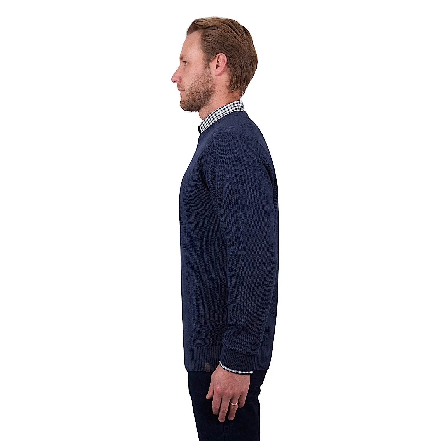 Thomas Cook Men's Raff Merino Blend Crew Neck Knit Jumper - Blue - Image 2