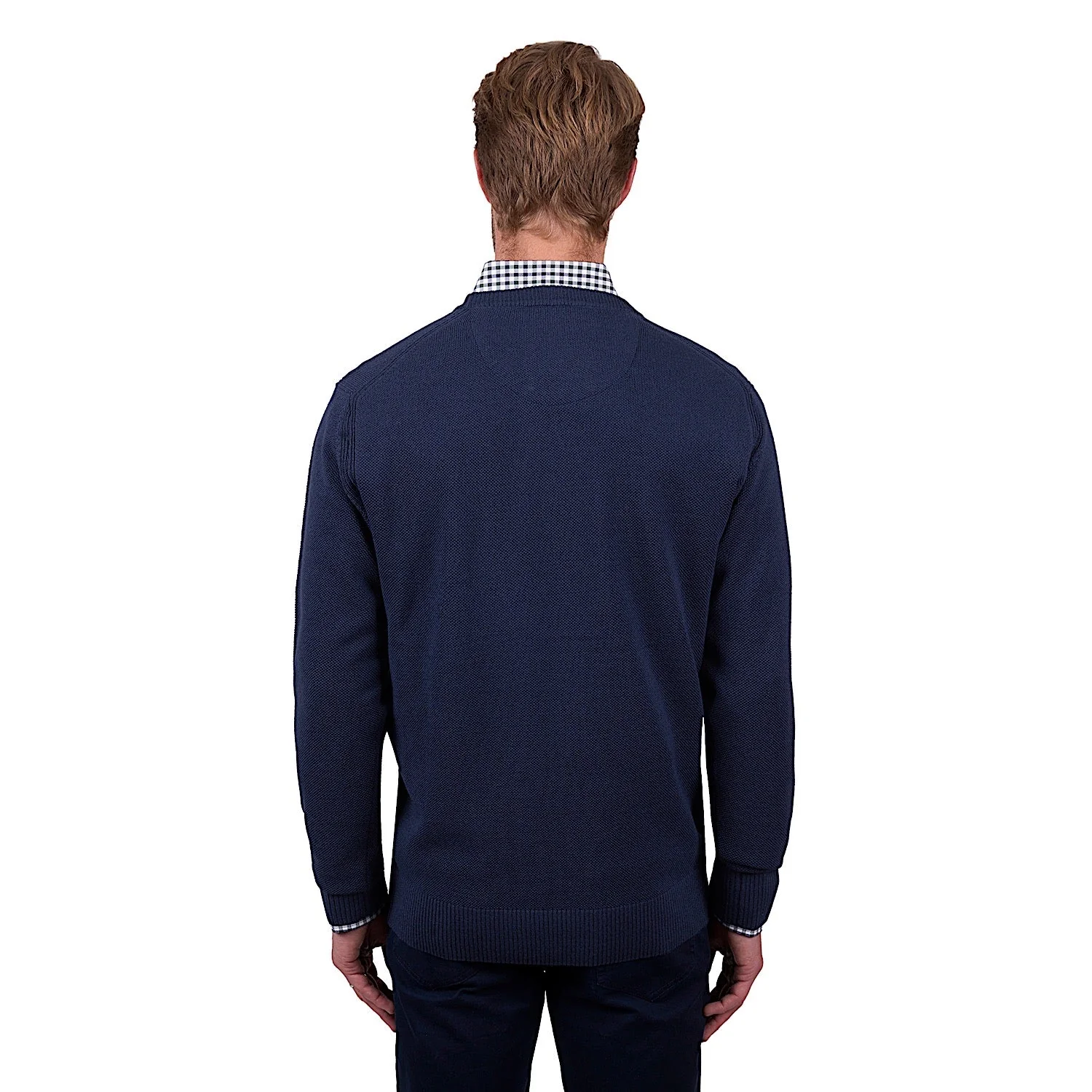 Thomas Cook Men's Raff Merino Blend Crew Neck Knit Jumper - Blue - Image 3
