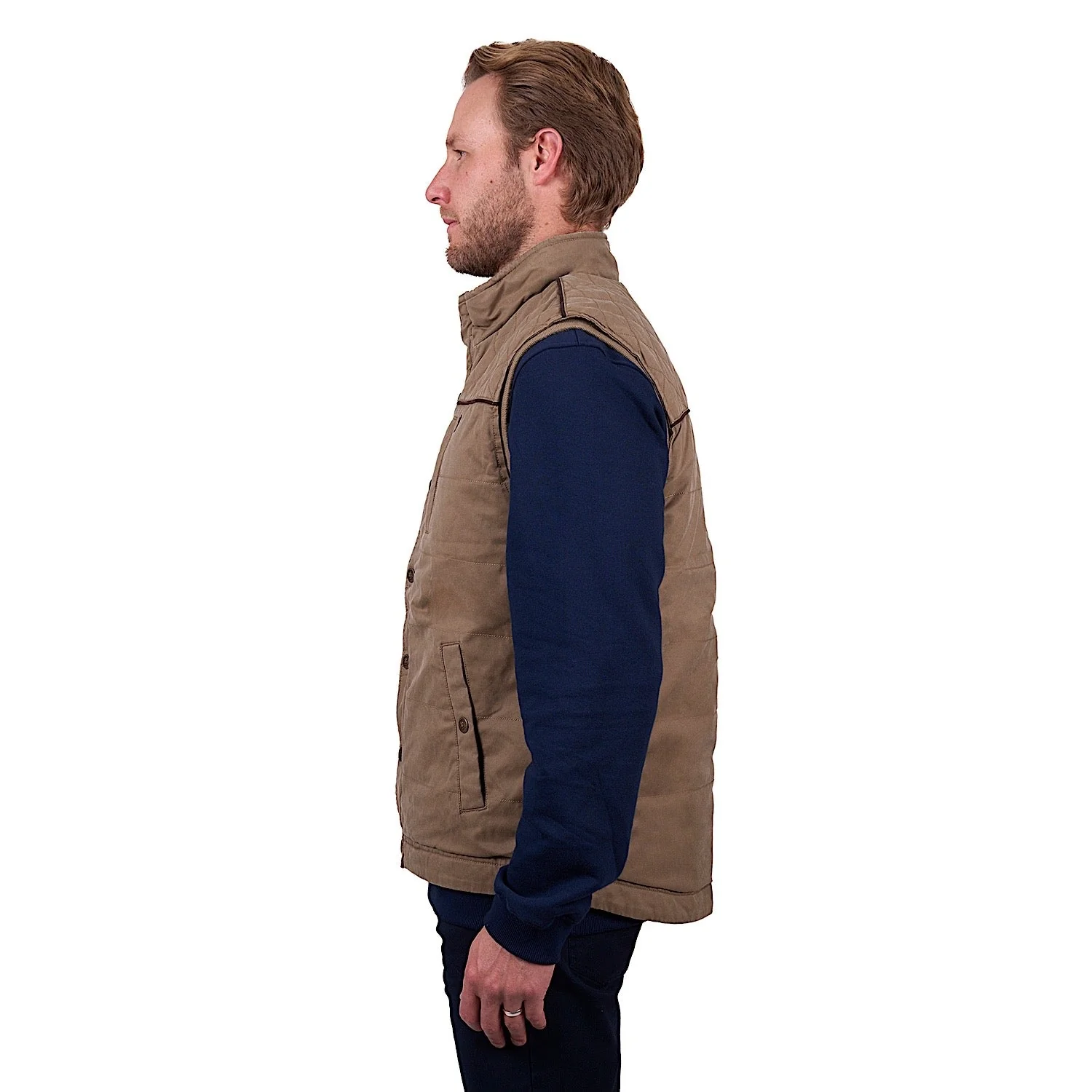 Thomas Cook Men's Stan Faux Oilskin Vest - Camel - Image 2