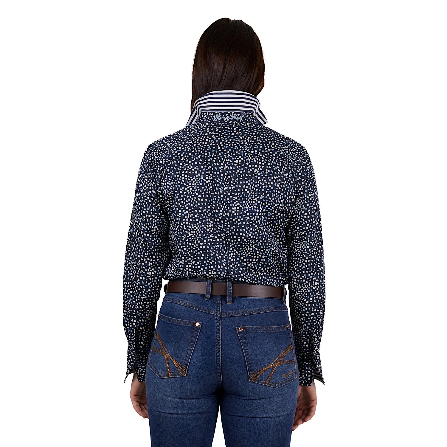 Thomas Cook Womens Bonny L/S Shirt Navy/Sky - Image 3