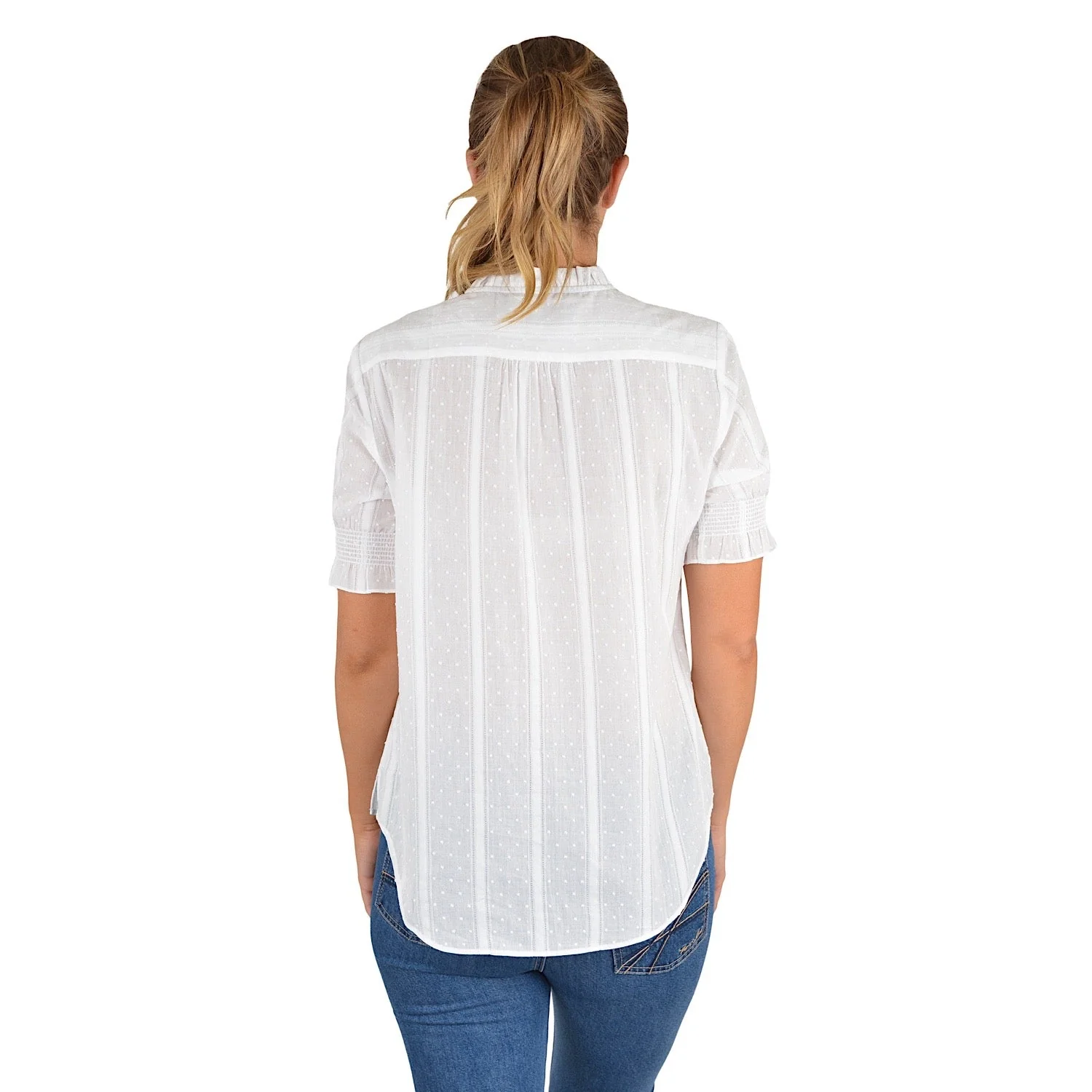 Thomas Cook Women's Fleur Ruffle Collar S/S Blouse White - Image 2