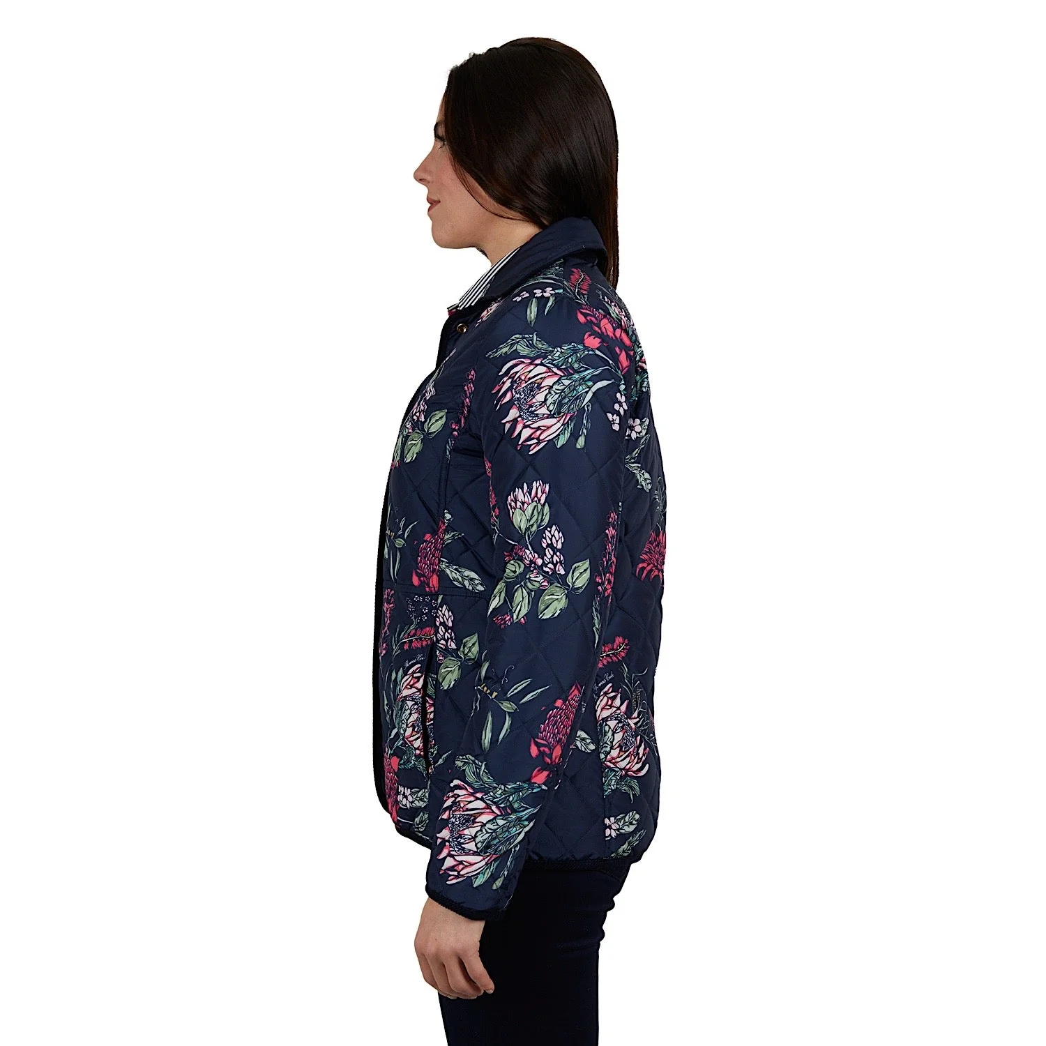 Thomas Cook Womens Flora Reversible Jacket Navy - Image 3