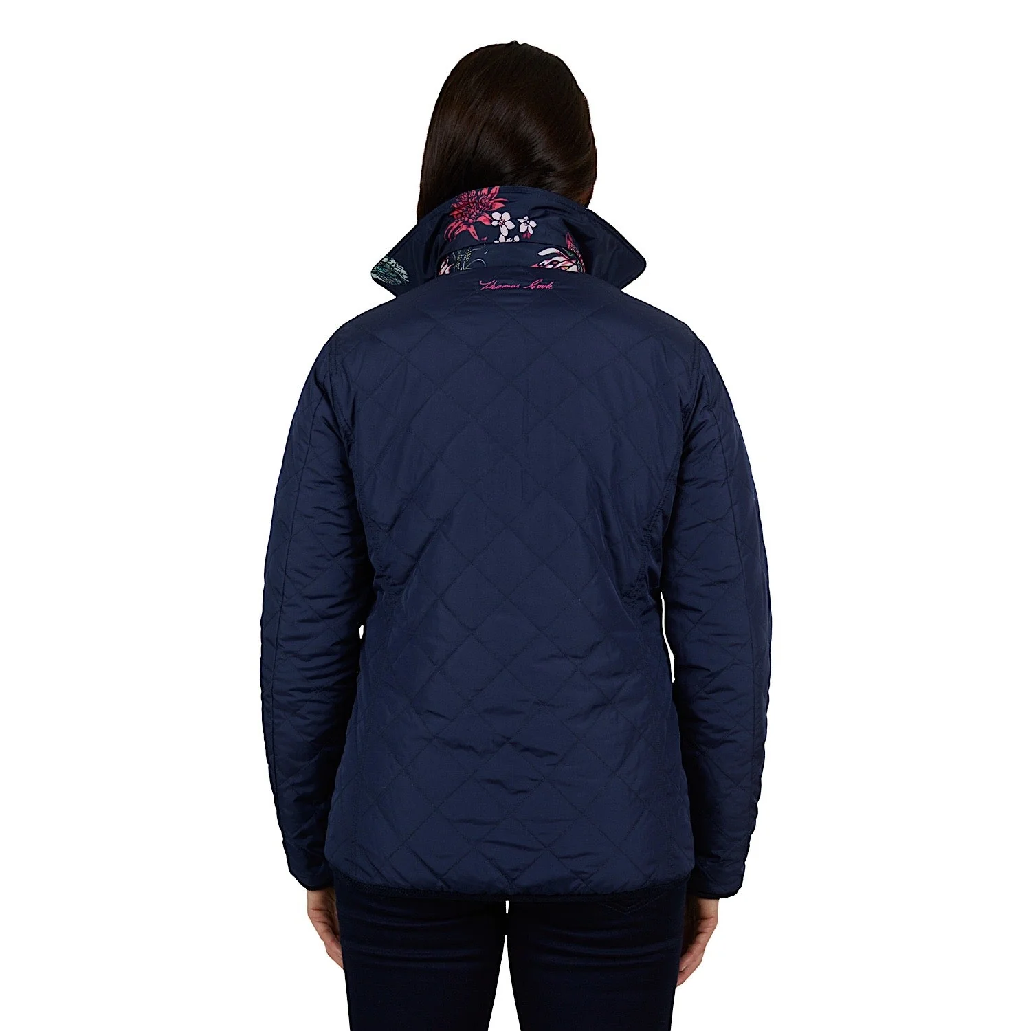 Thomas Cook Womens Flora Reversible Jacket Navy - Image 6