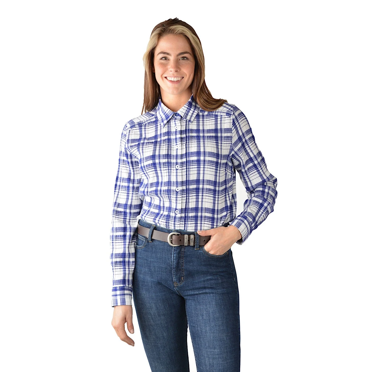 Thomas Cook Women's Natalie Stretch Shirt - Royal Blue/White