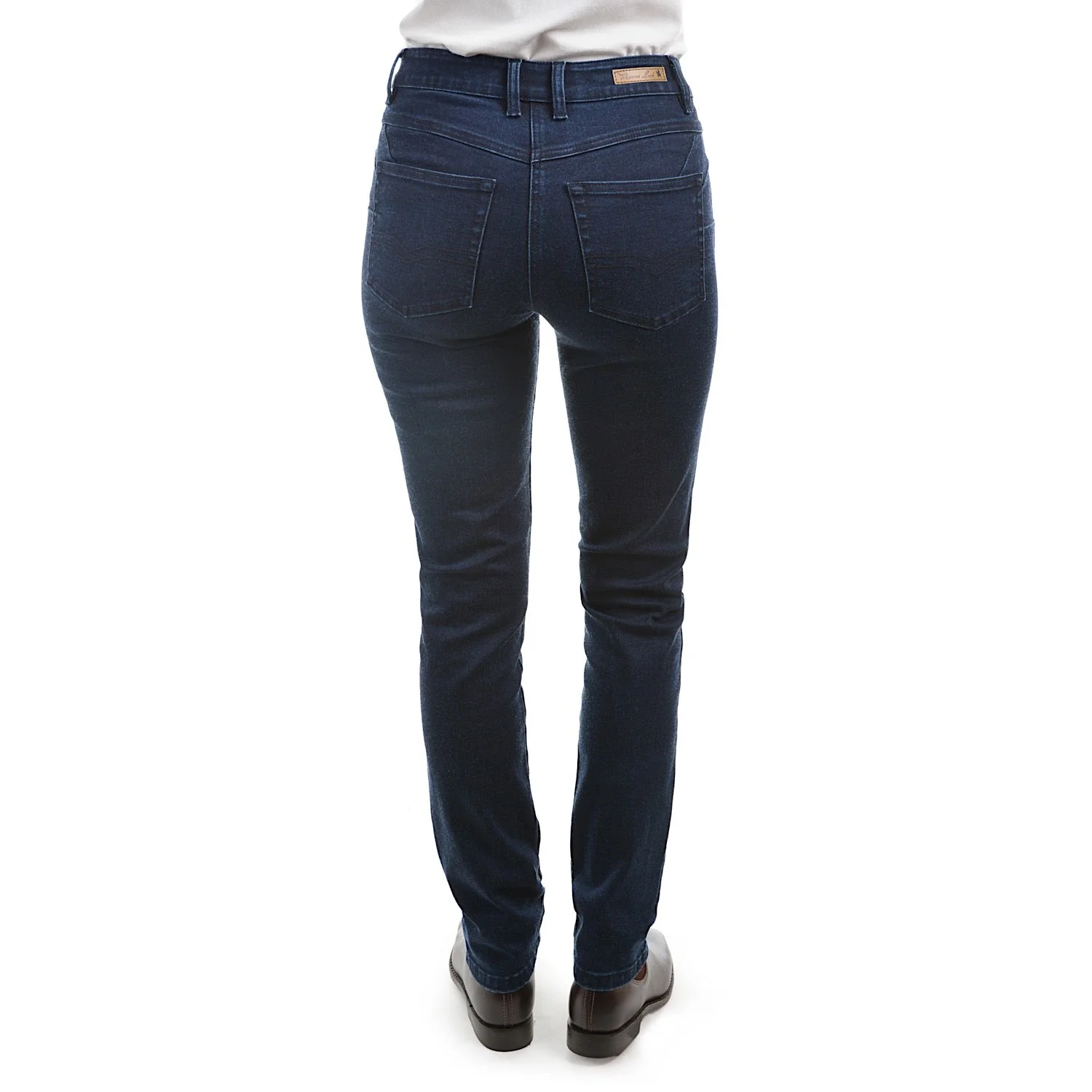 Thomas Cook Women's Wool Slim Leg Wonder Jean Dark Indigo 32" Leg - Image 2