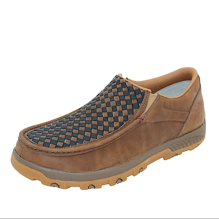 Twisted X Men's Cellstretch Slip On Moc - Brown/Black